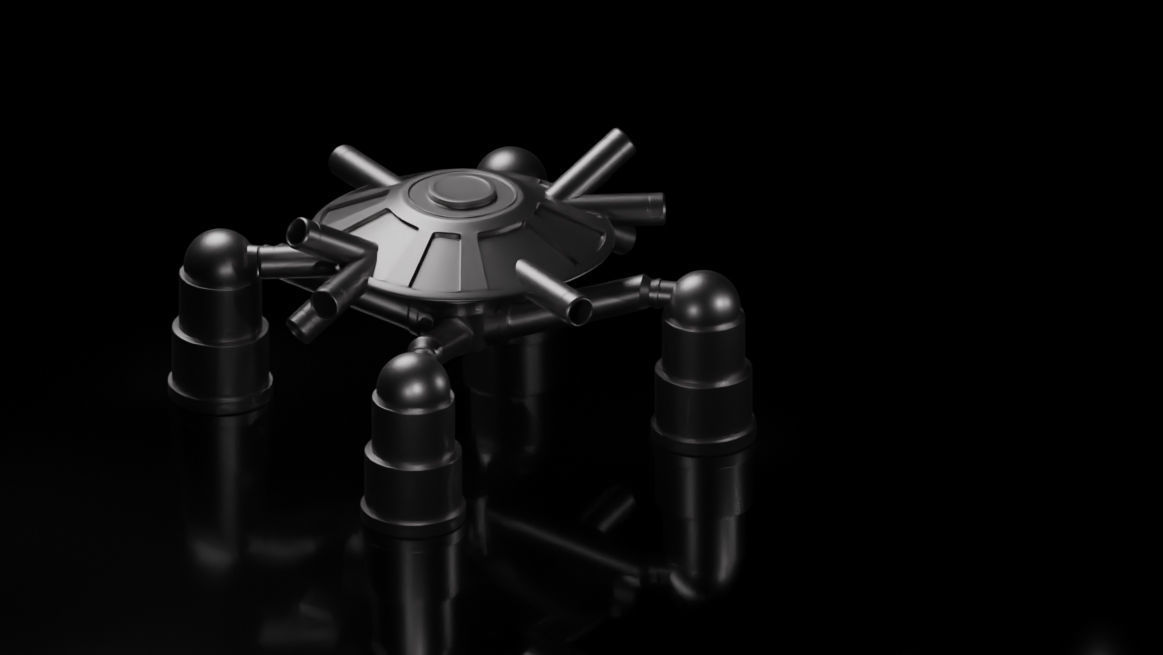 Super Contra Mechanical Spider Boss - Creature from Space 3D model_4