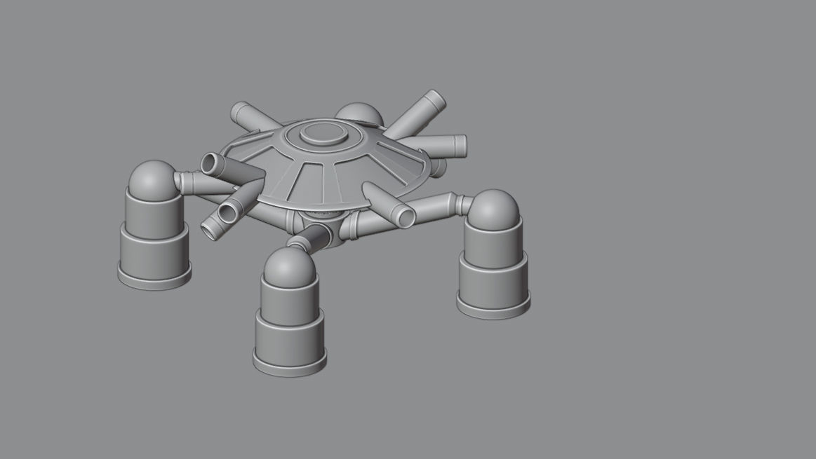 Super Contra Mechanical Spider Boss - Creature from Space 3D model_5