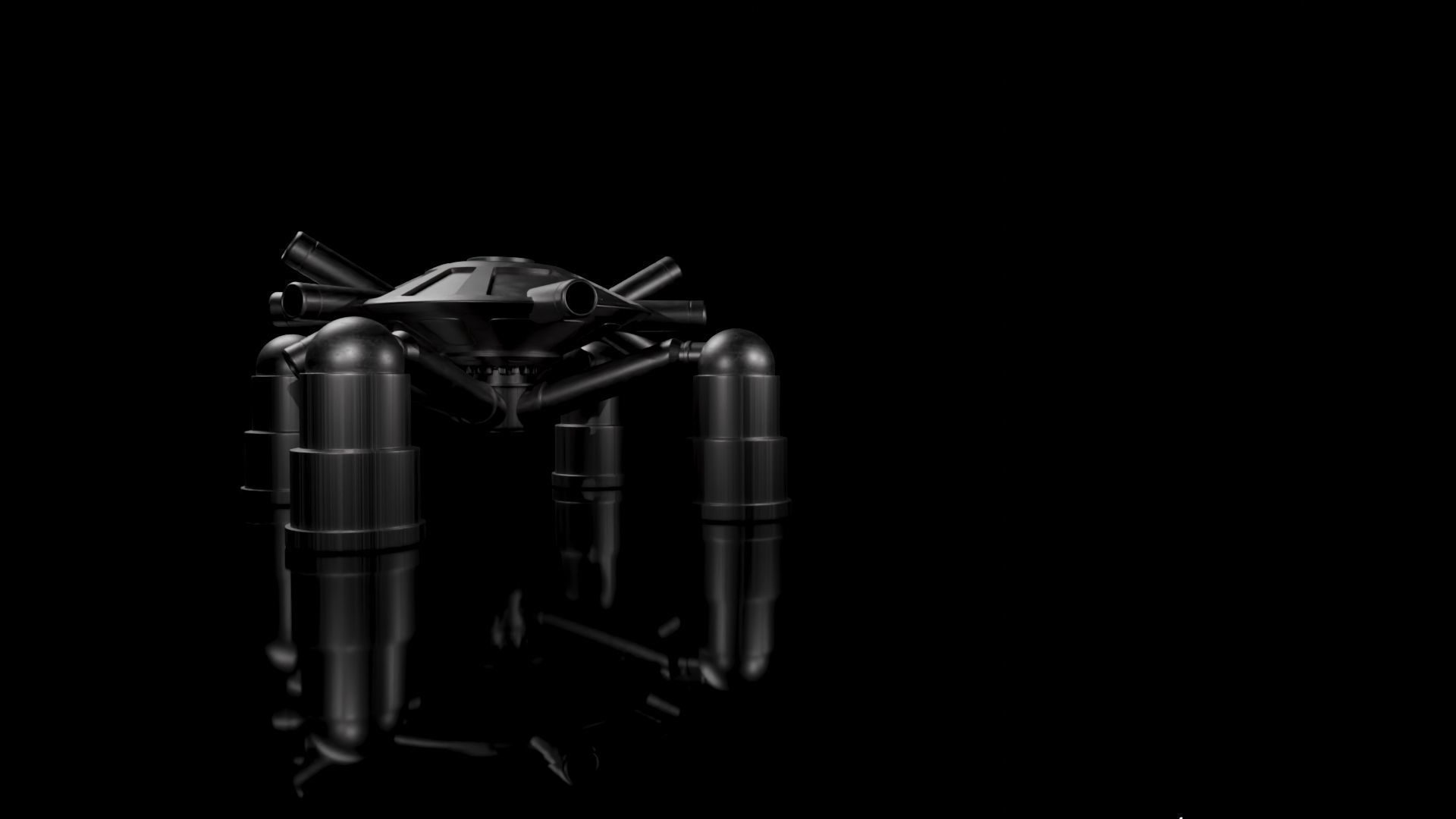 Super Contra Mechanical Spider Boss - Creature from Space 3D model_16