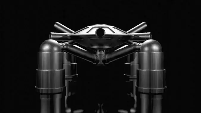 Super Contra Mechanical Spider Boss - Creature from Space 3D model