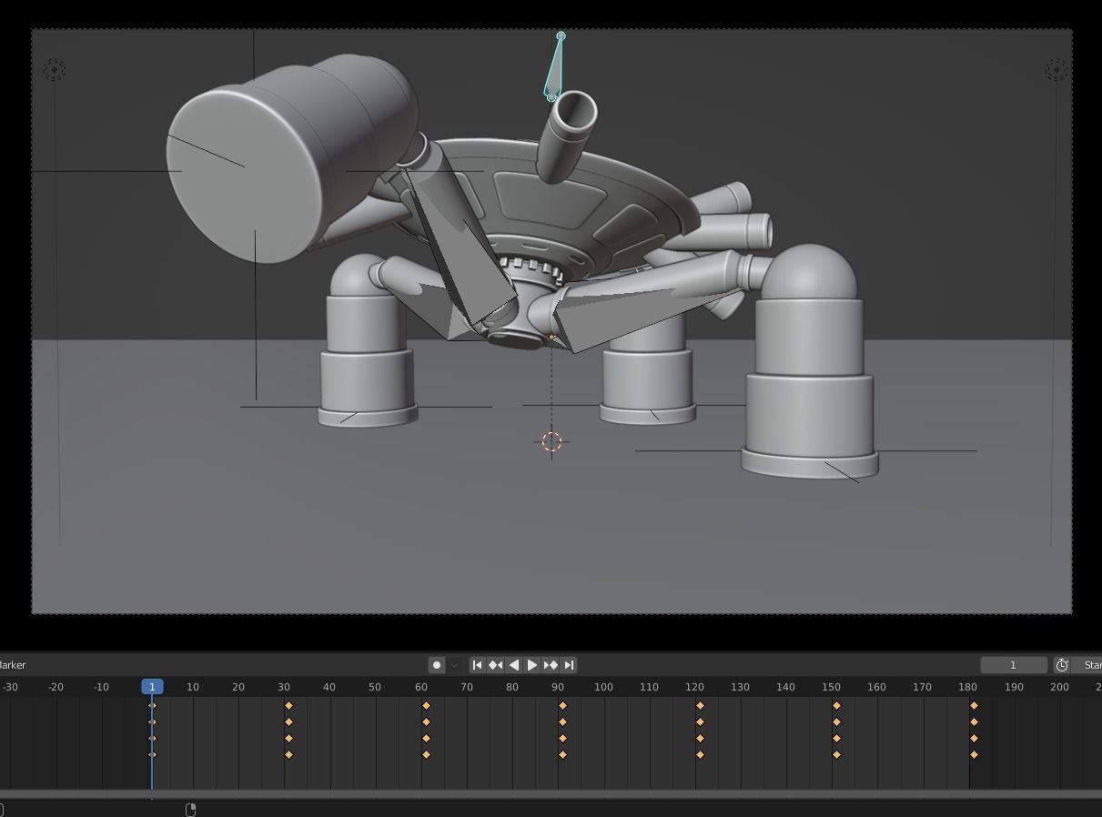 Super Contra Mechanical Spider Boss - Creature from Space 3D model_15