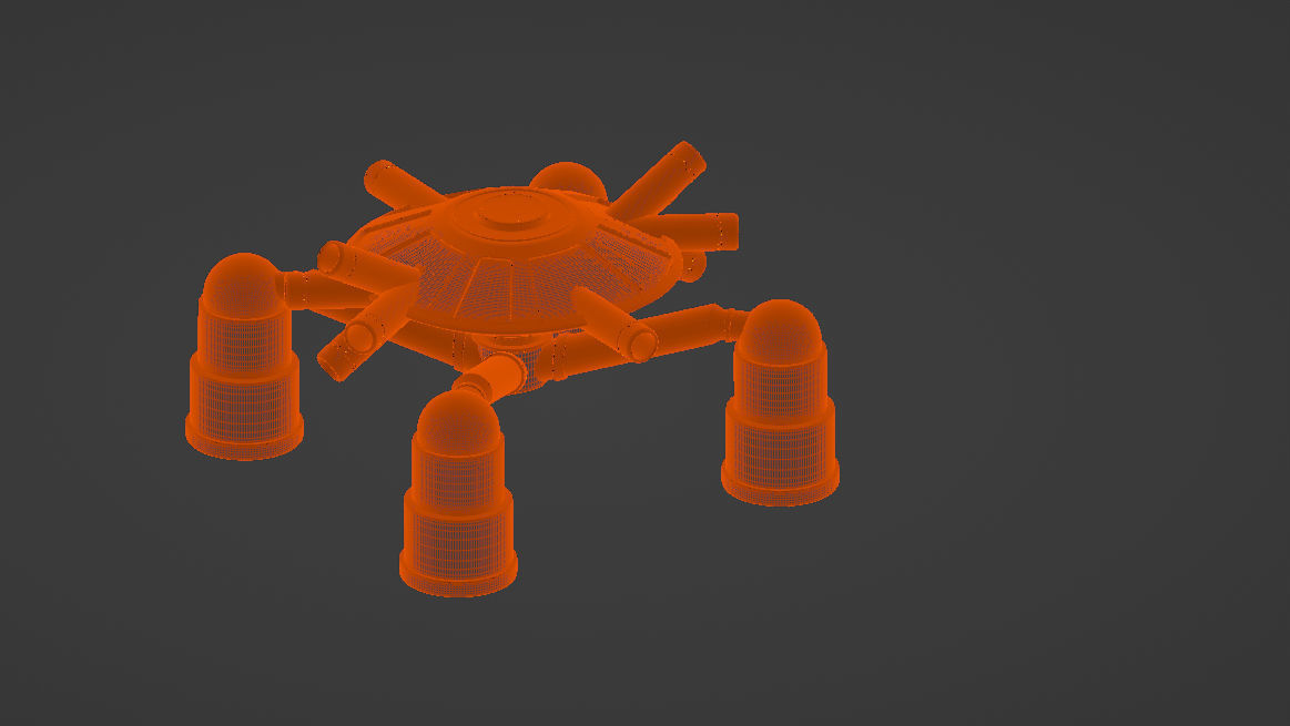 Super Contra Mechanical Spider Boss - Creature from Space 3D model_6