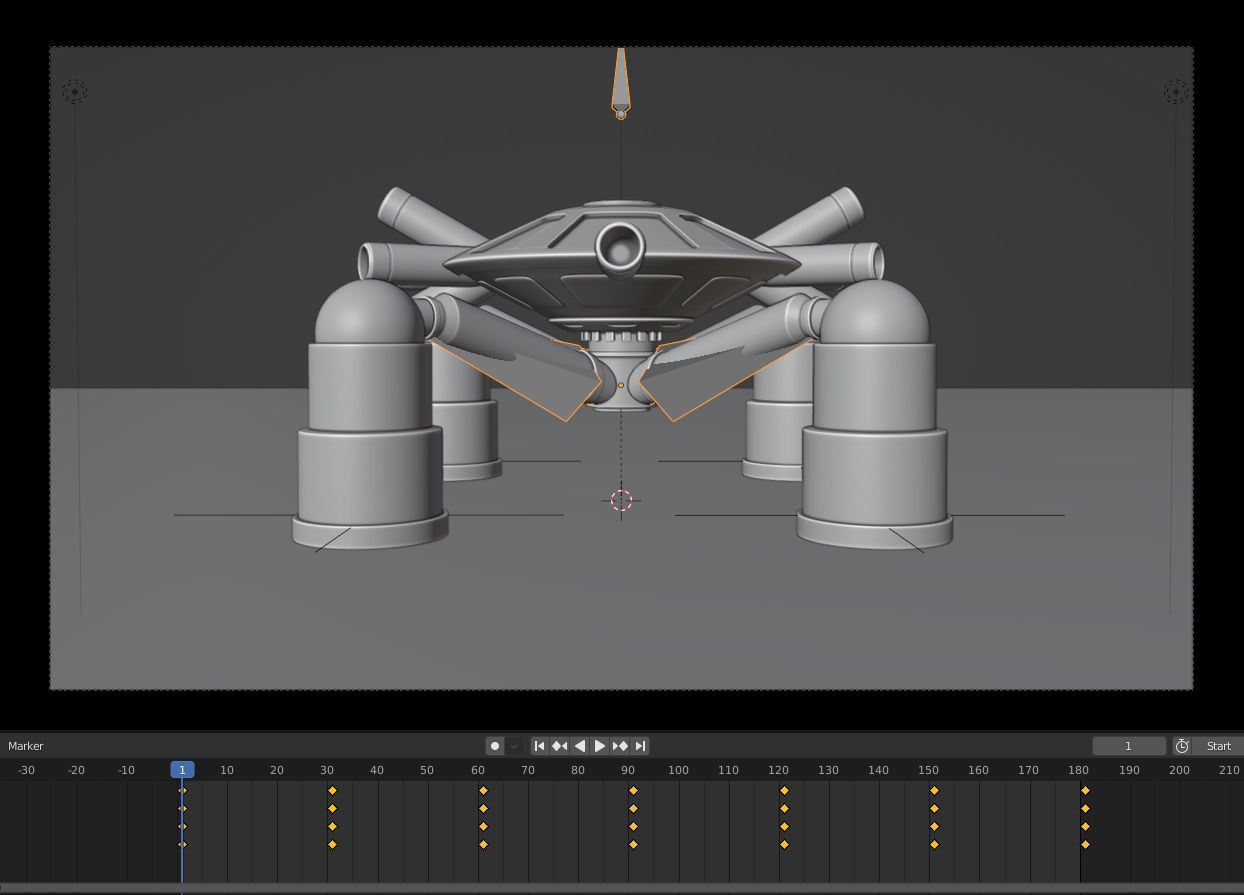 Super Contra Mechanical Spider Boss - Creature from Space 3D model_2