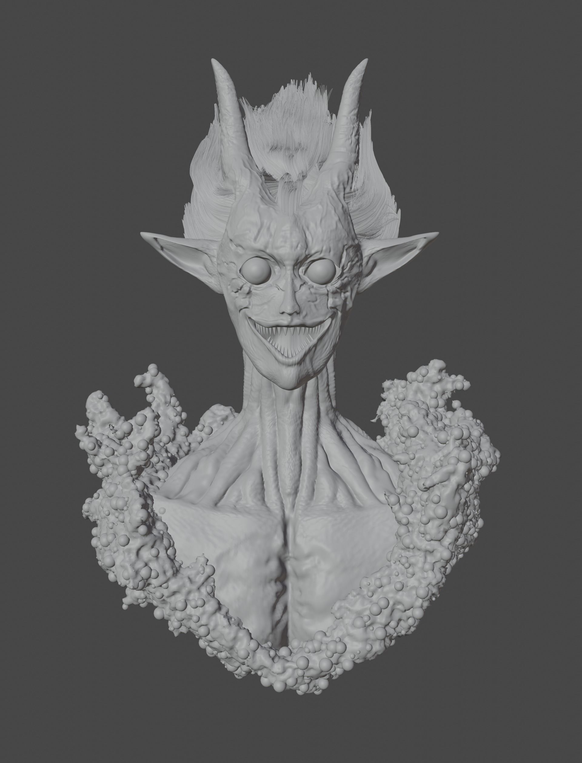 Devil sculpture highpoly  from black clover 3D model_2