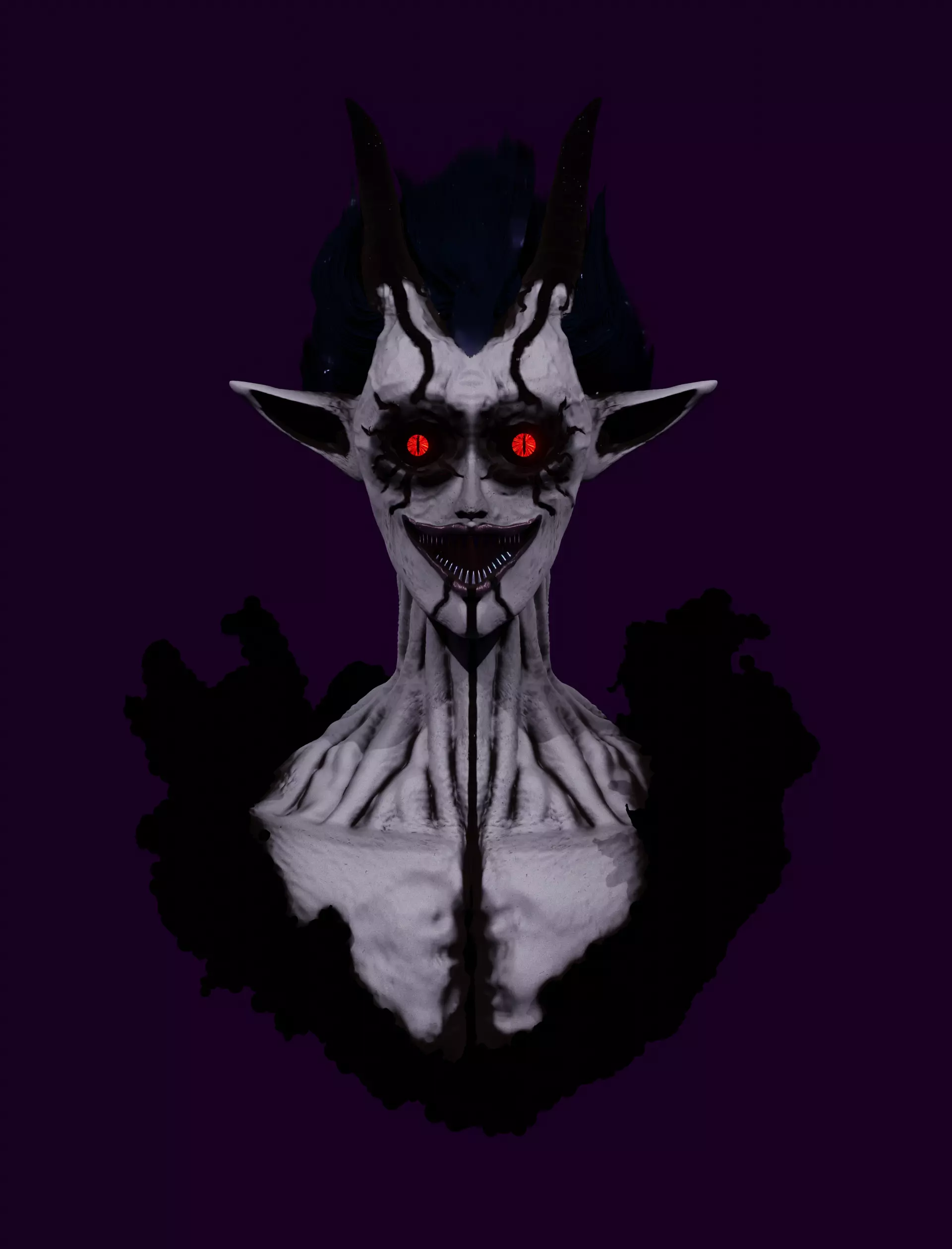 Devil sculpture highpoly  from black clover 3D model_0