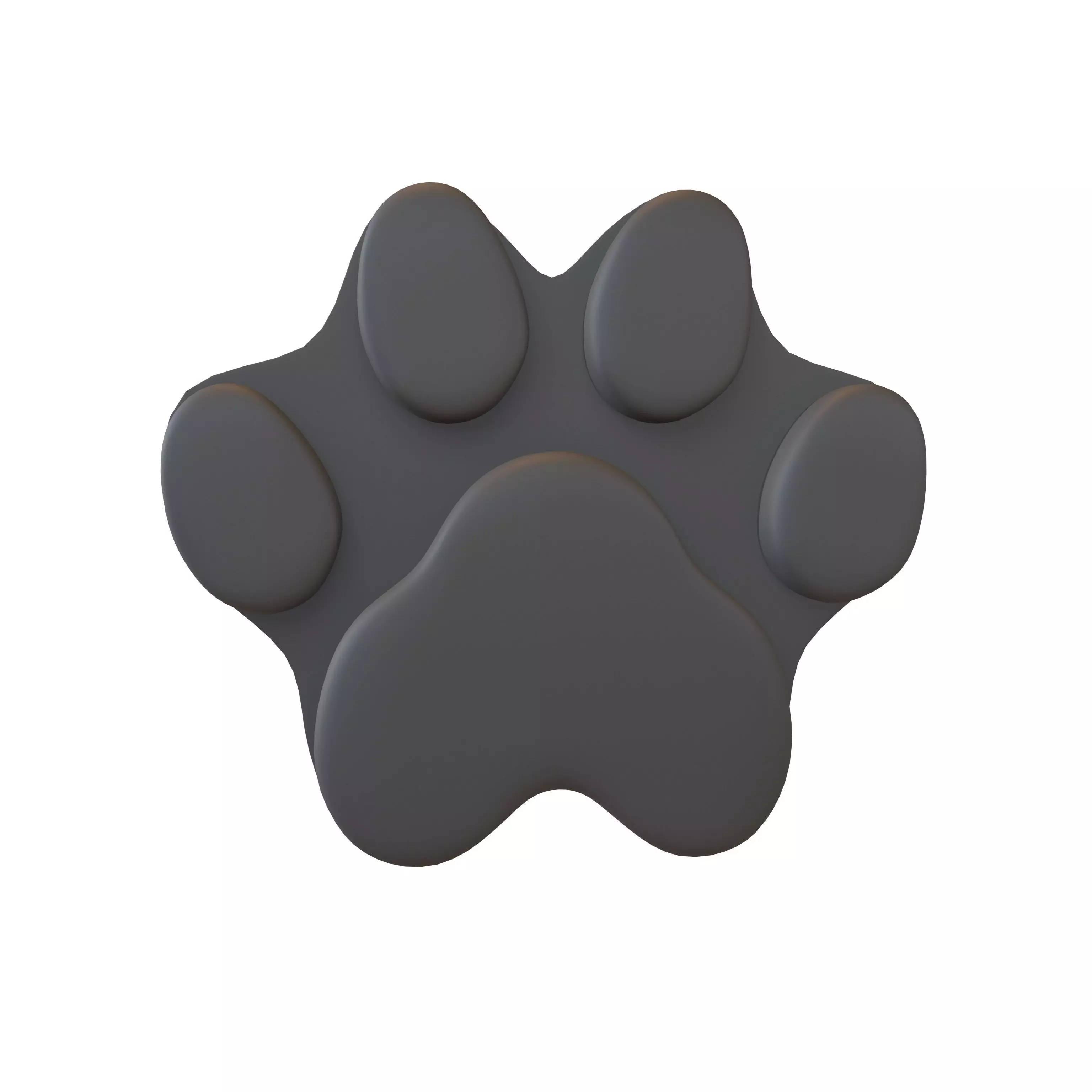 Dog Paw Print v2 001 Low-poly 3D model