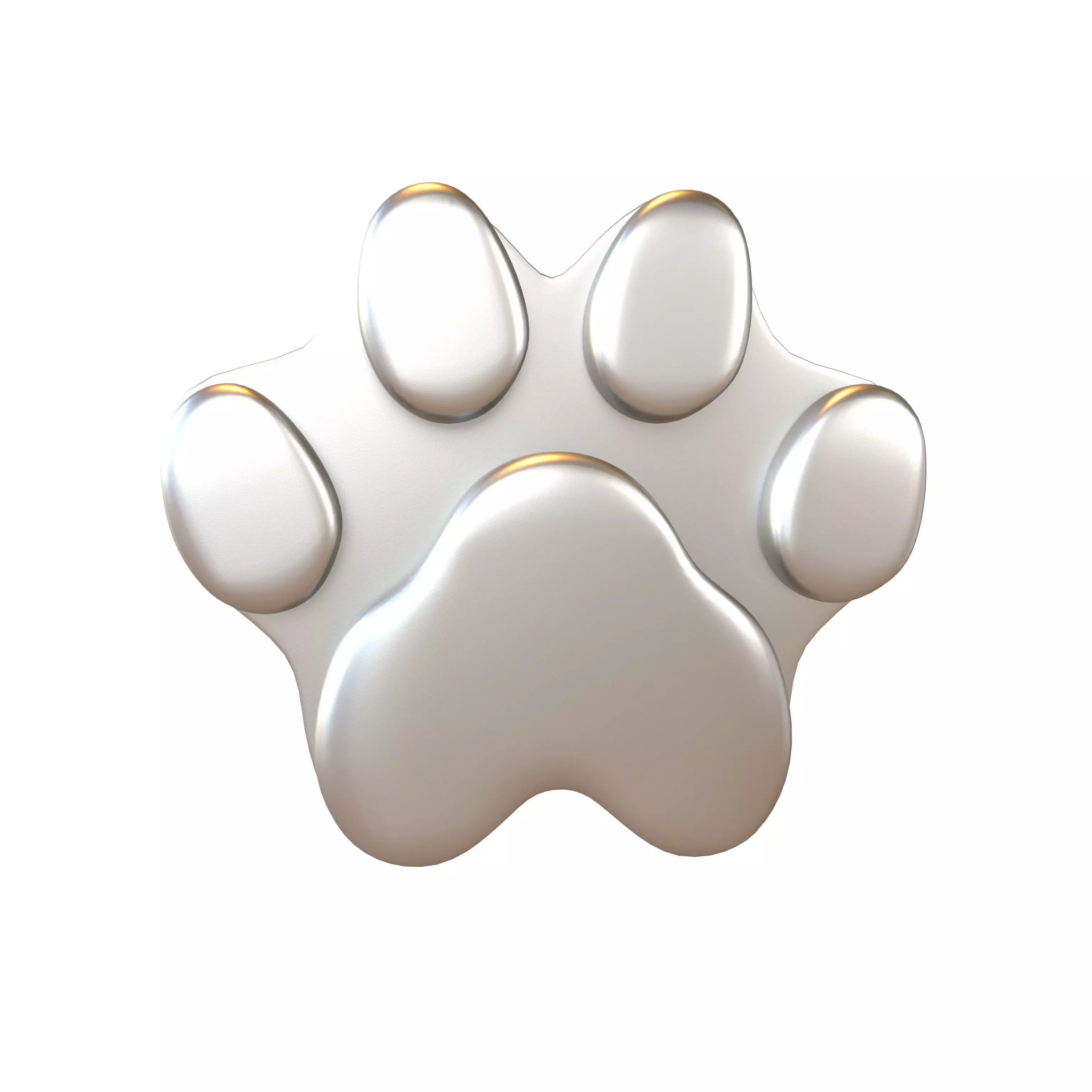 Dog Paw Print v2 004 Low-poly 3D model