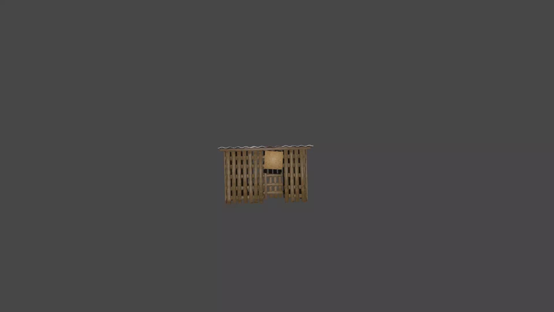 Wooden Shed Free low-poly 3D model