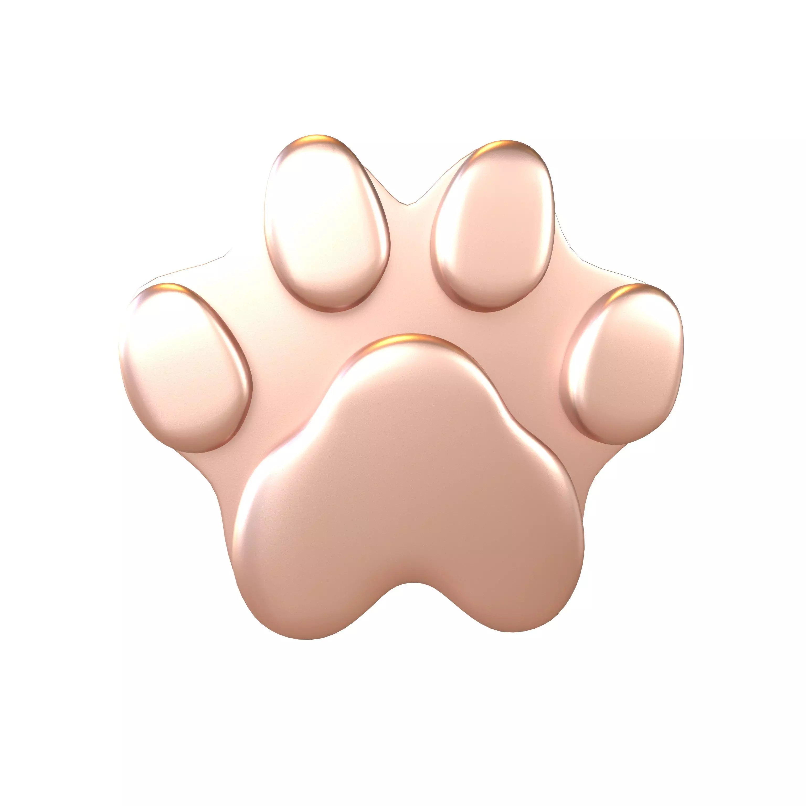 Dog Paw Print v2 005 Low-poly 3D model