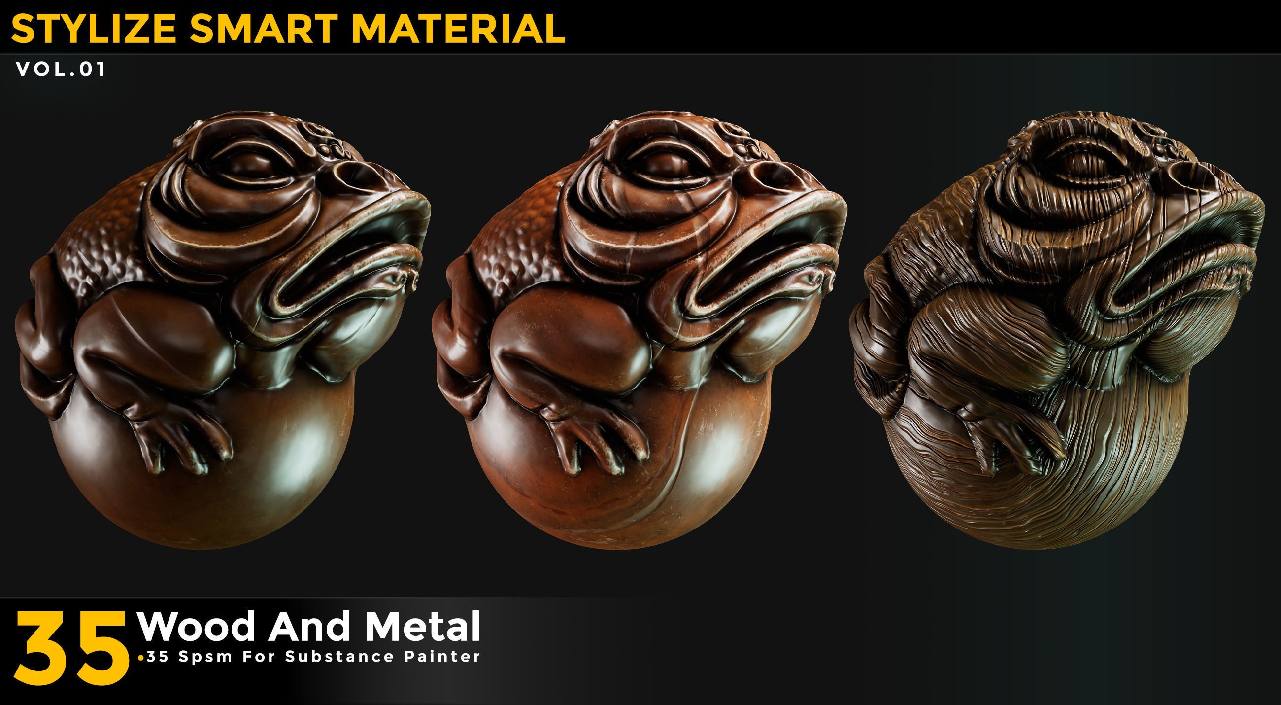 35 Stylized Smart Materials Wood - Metal Vol 01 Texture_2