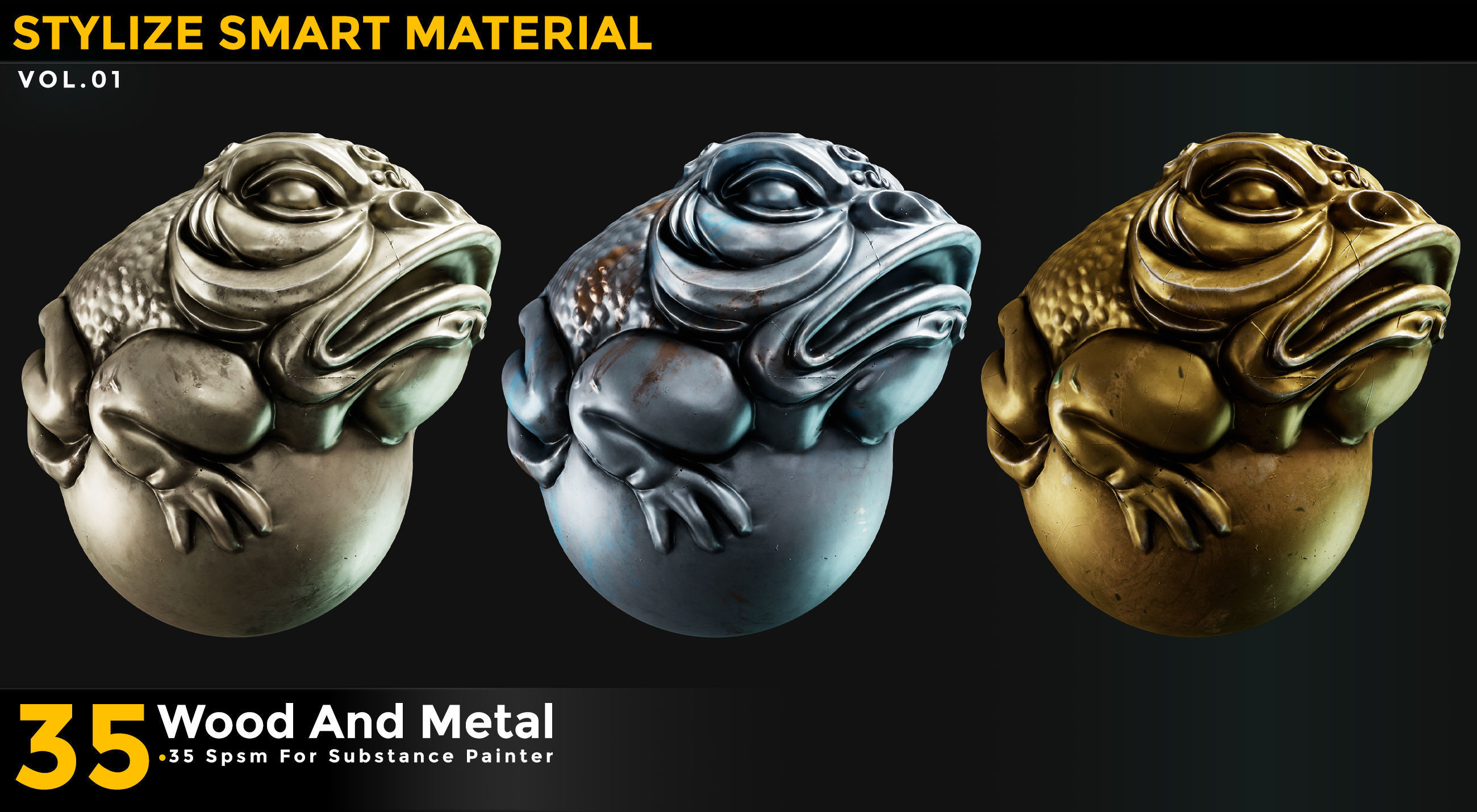35 Stylized Smart Materials Wood - Metal Vol 01 Texture_8