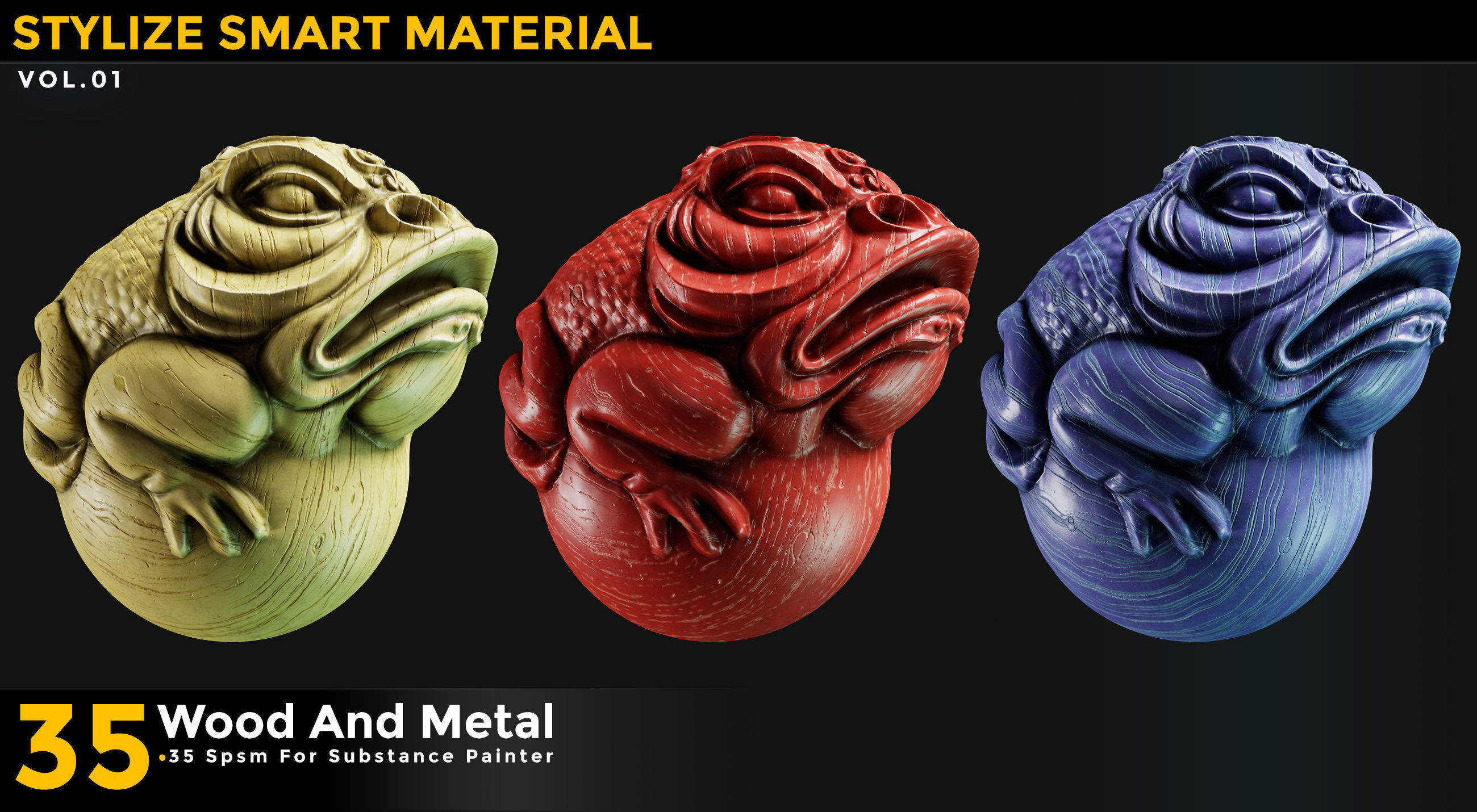 35 Stylized Smart Materials Wood - Metal Vol 01 Texture_5