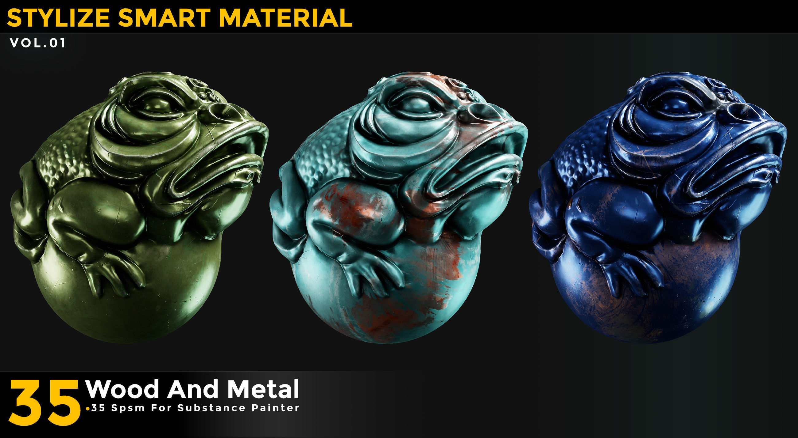 35 Stylized Smart Materials Wood - Metal Vol 01 Texture_10