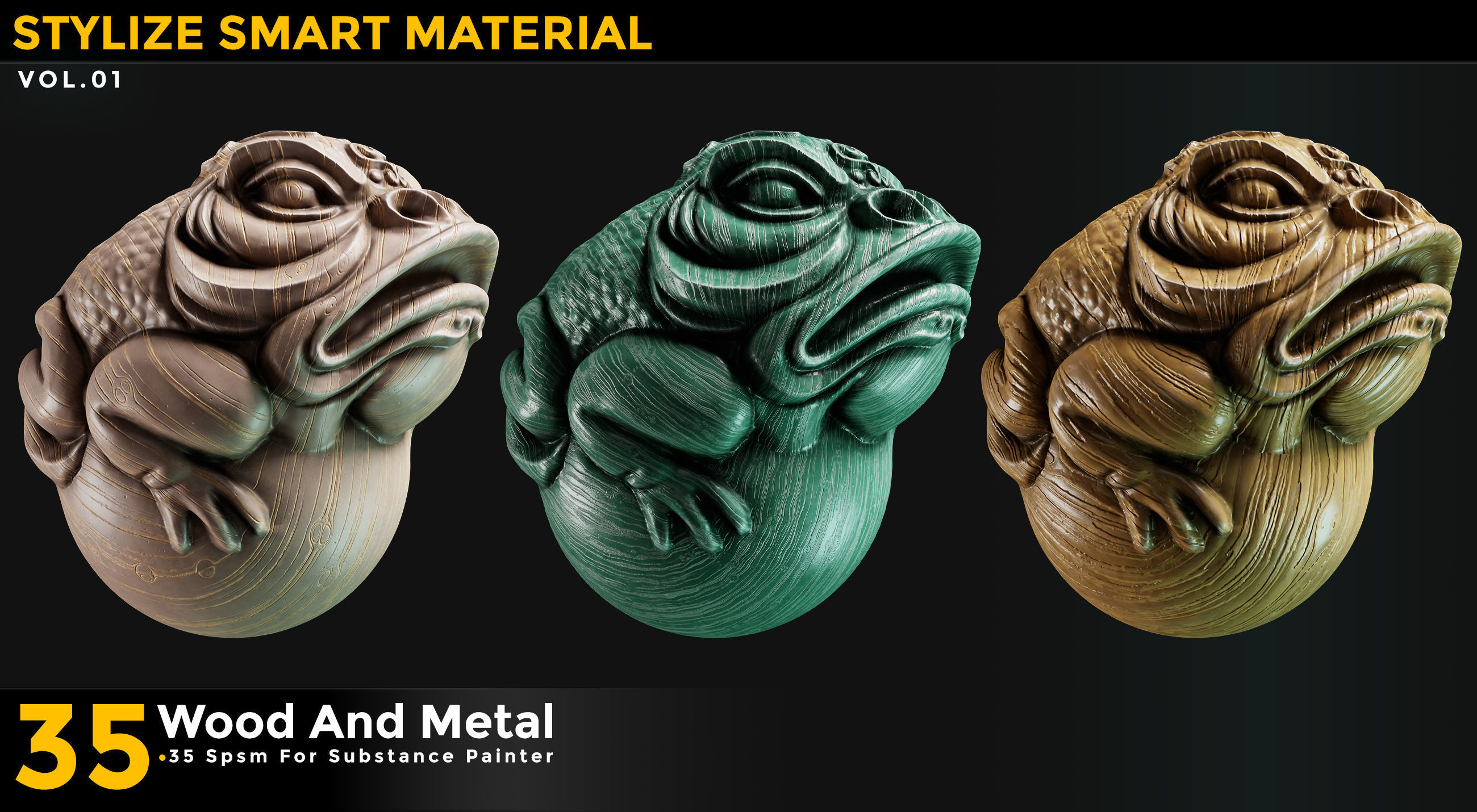 35 Stylized Smart Materials Wood - Metal Vol 01 Texture_4