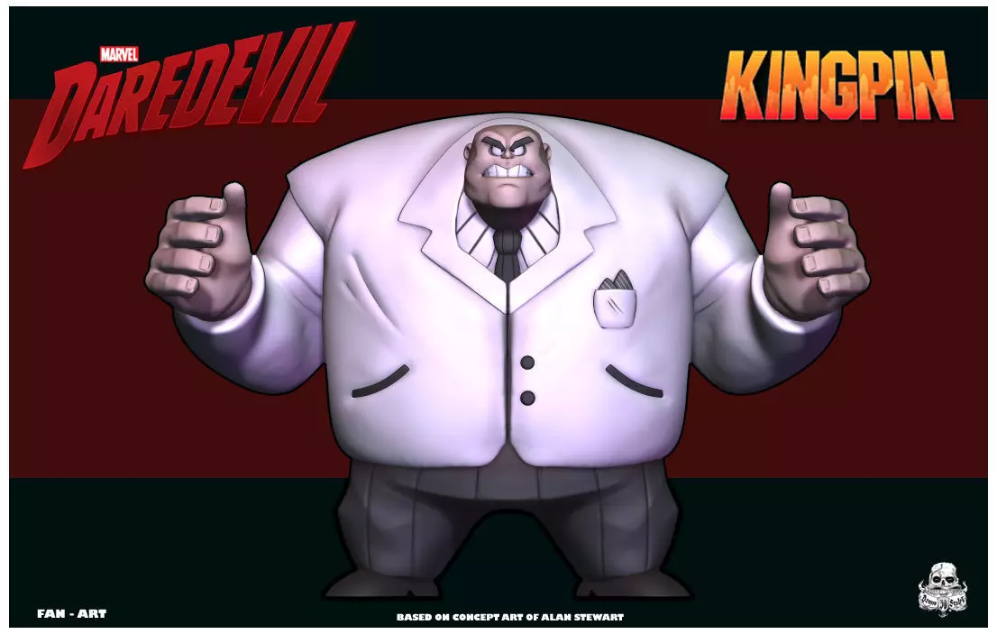 kingping miniature  stylized 3D print model_0