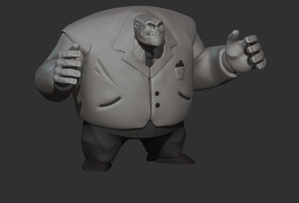 kingping miniature  stylized 3D print model_4