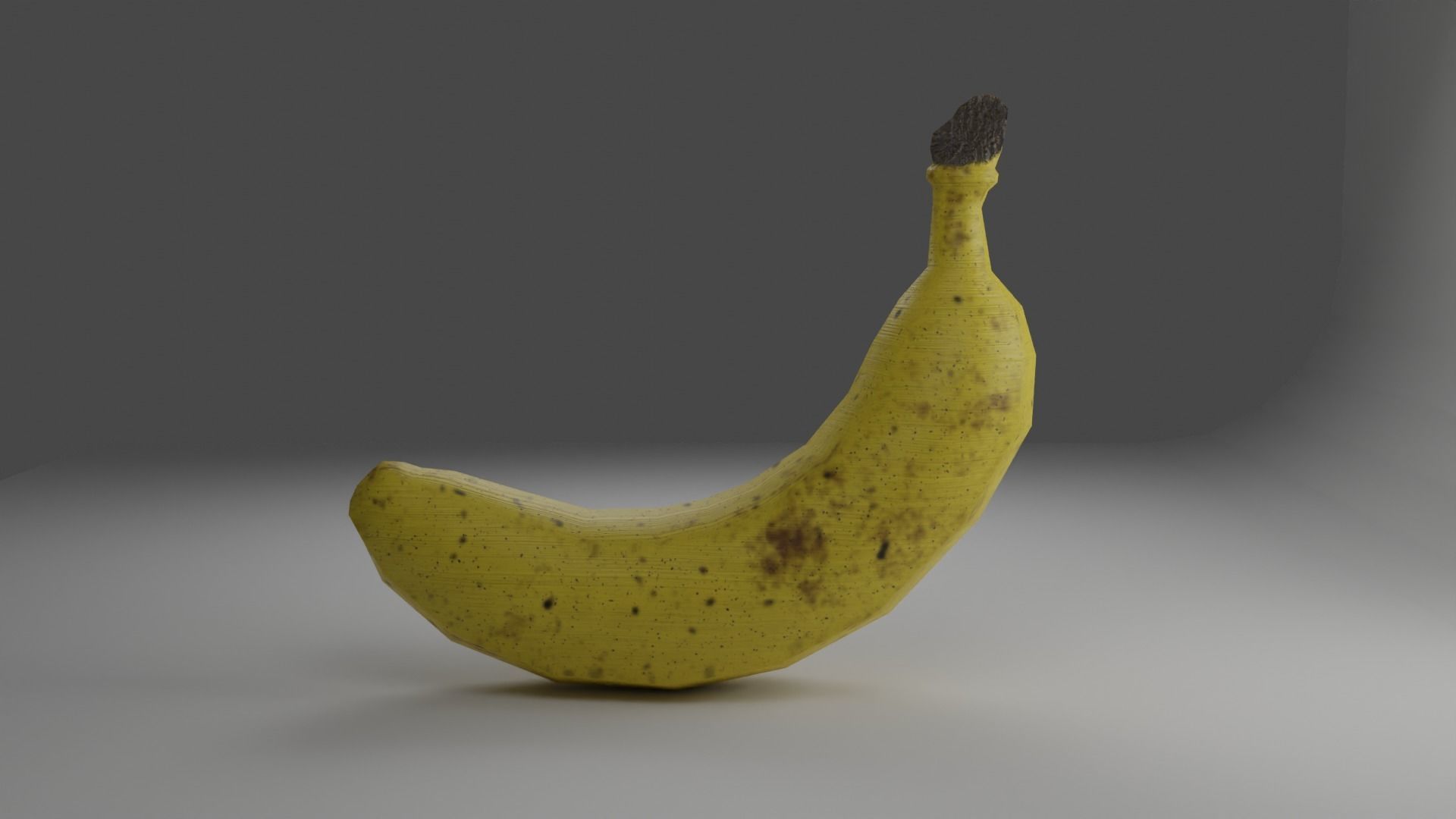 low poly -  banana fruit Low-poly 3D model_1