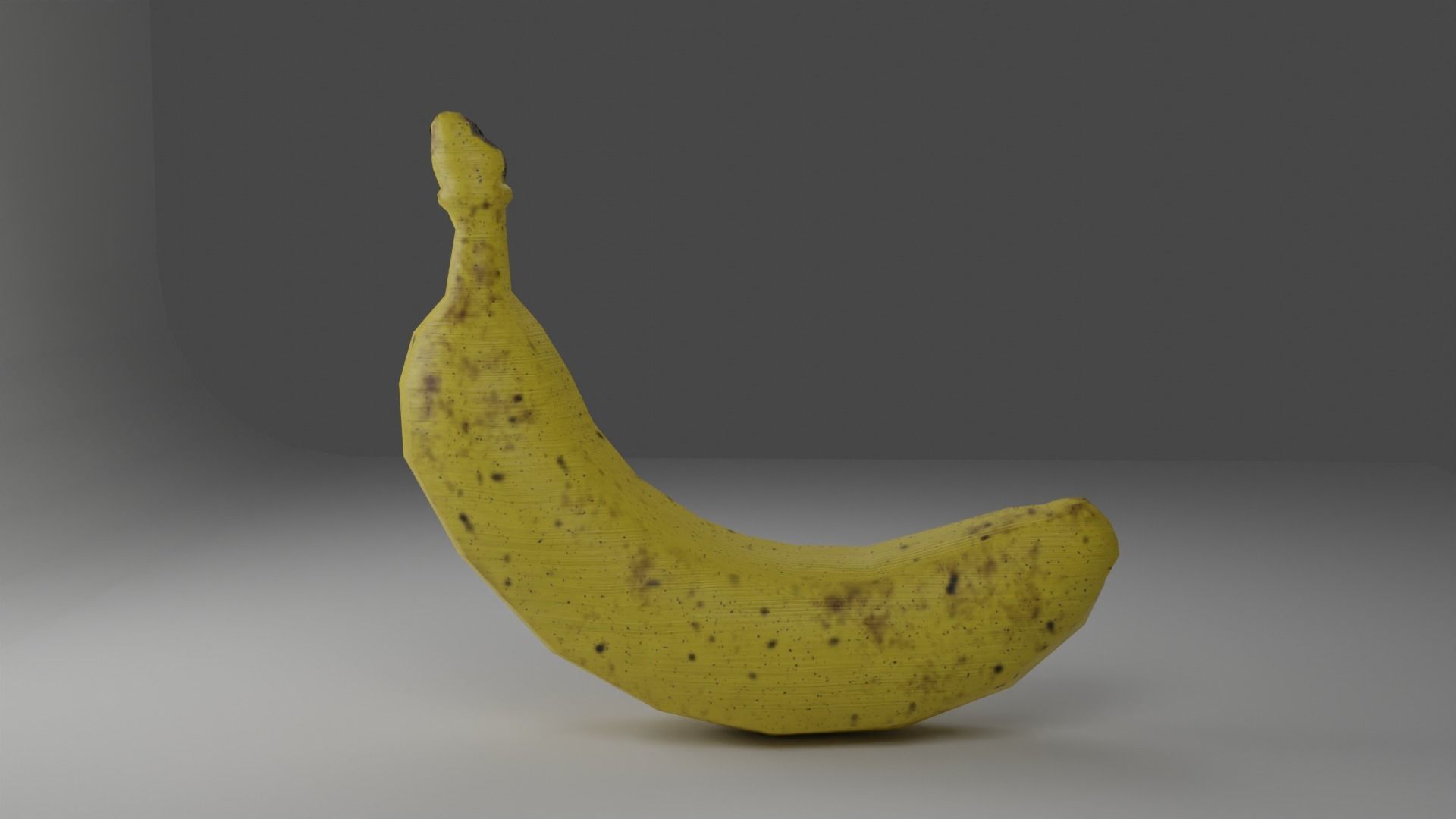 low poly -  banana fruit Low-poly 3D model_3