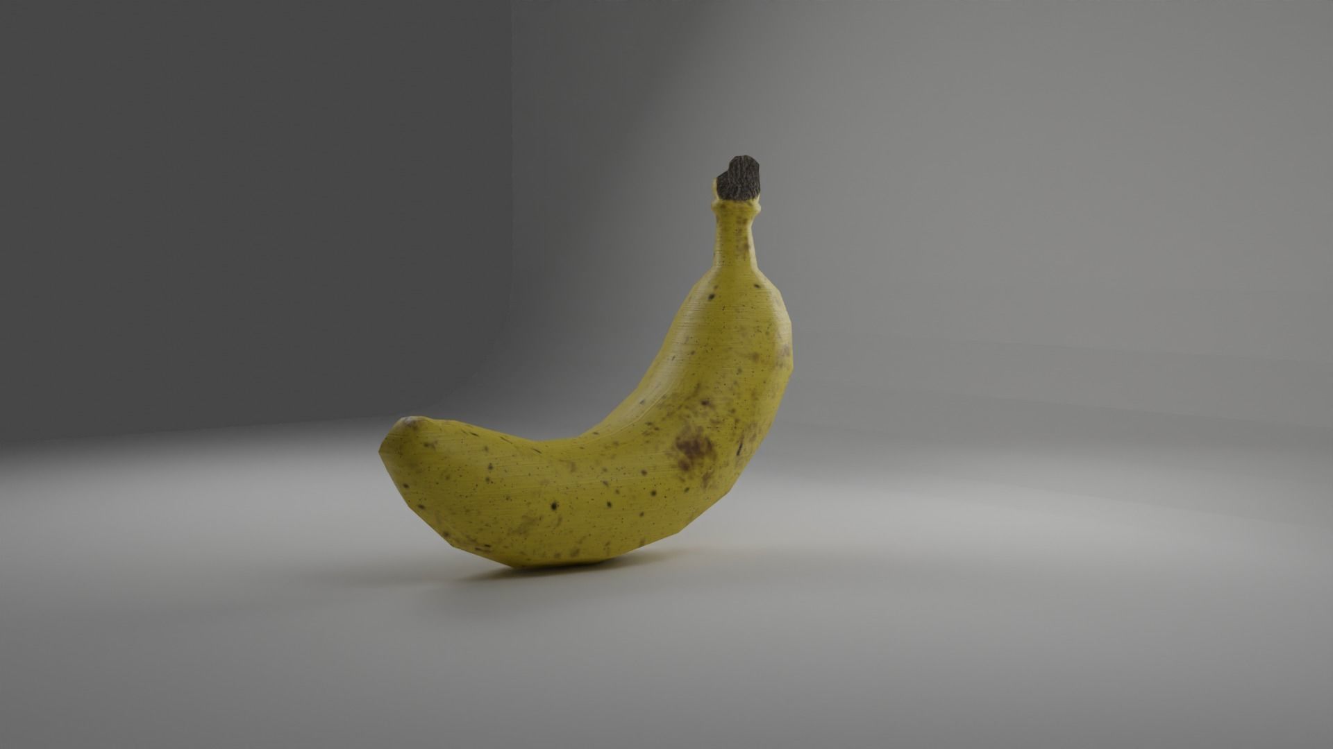 low poly -  banana fruit Low-poly 3D model_4