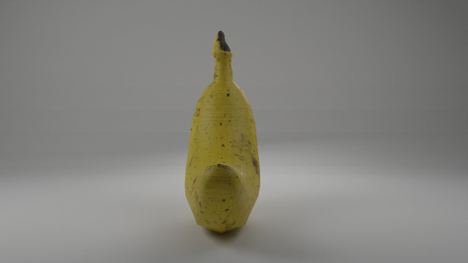 low poly -  banana fruit Low-poly 3D model_2