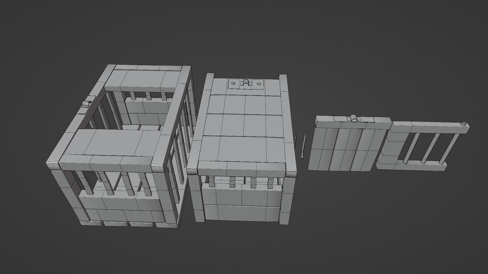 Animal Grate Low-poly 3D model_11