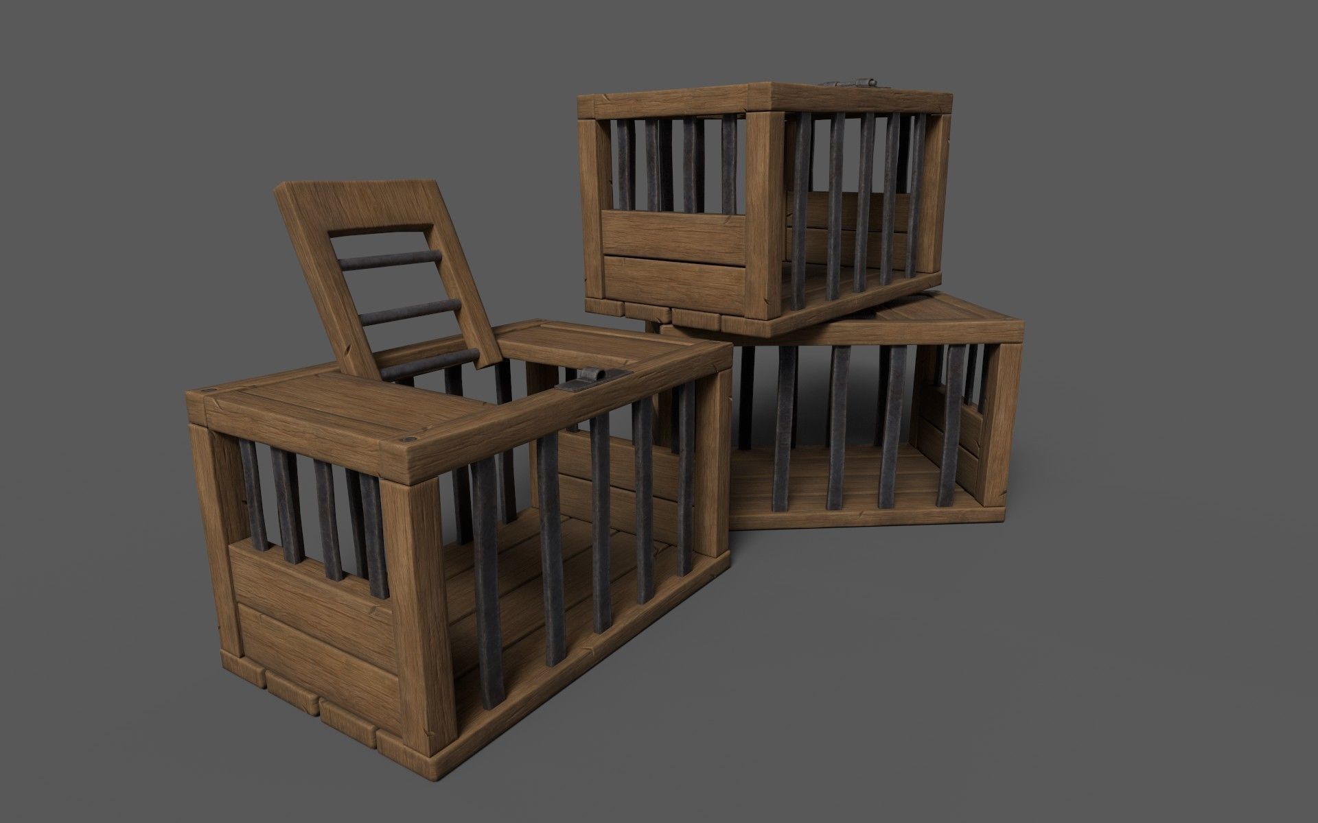 Animal Grate Low-poly 3D model_1