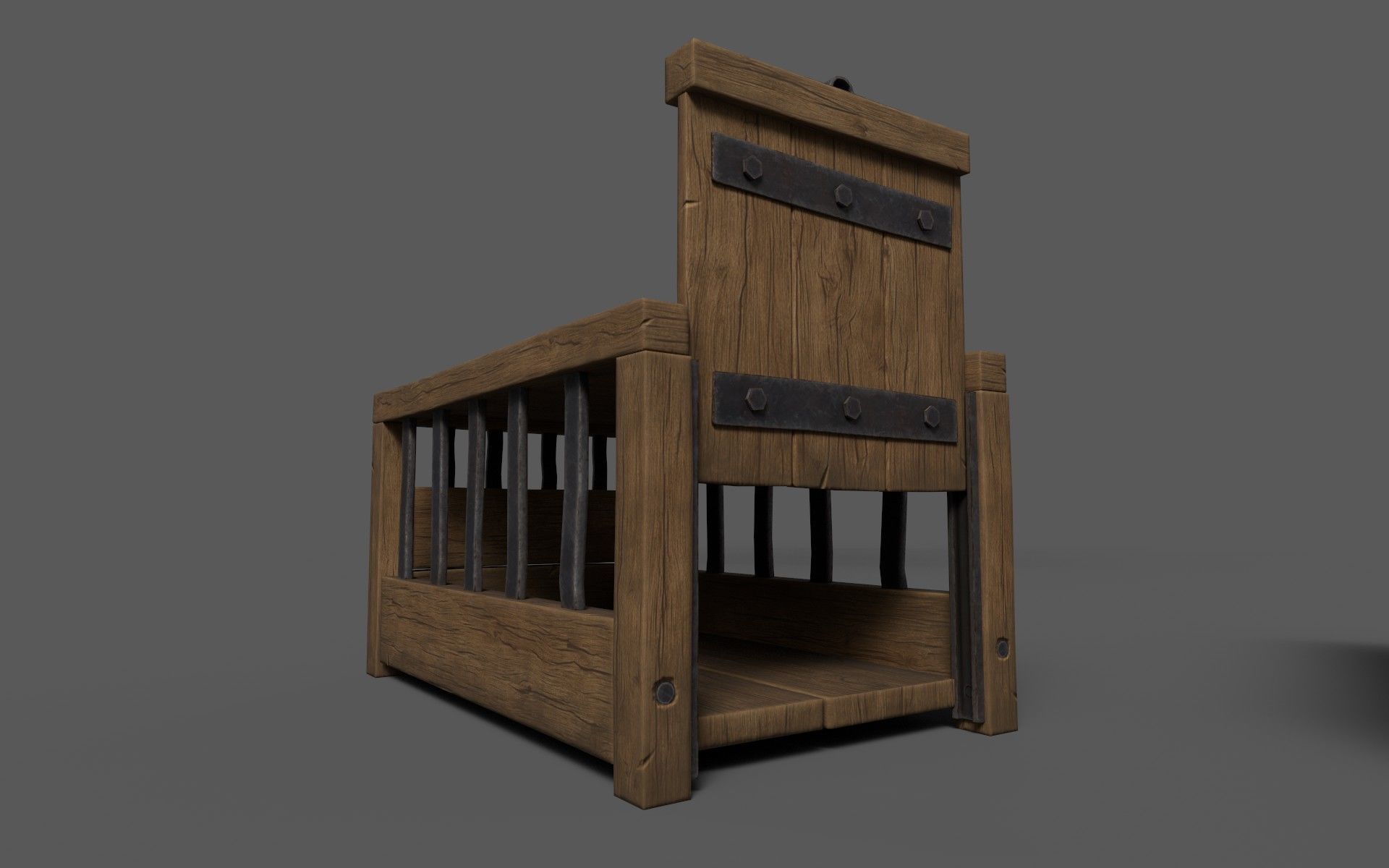 Animal Grate Low-poly 3D model_9