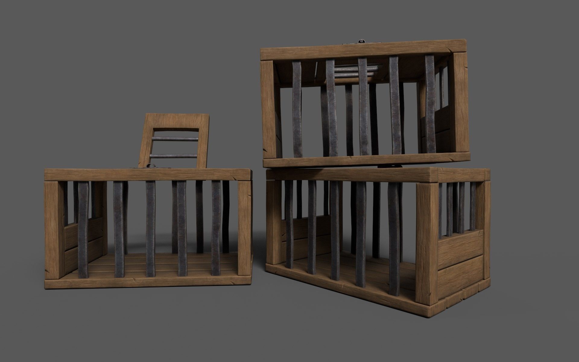 Animal Grate Low-poly 3D model_2