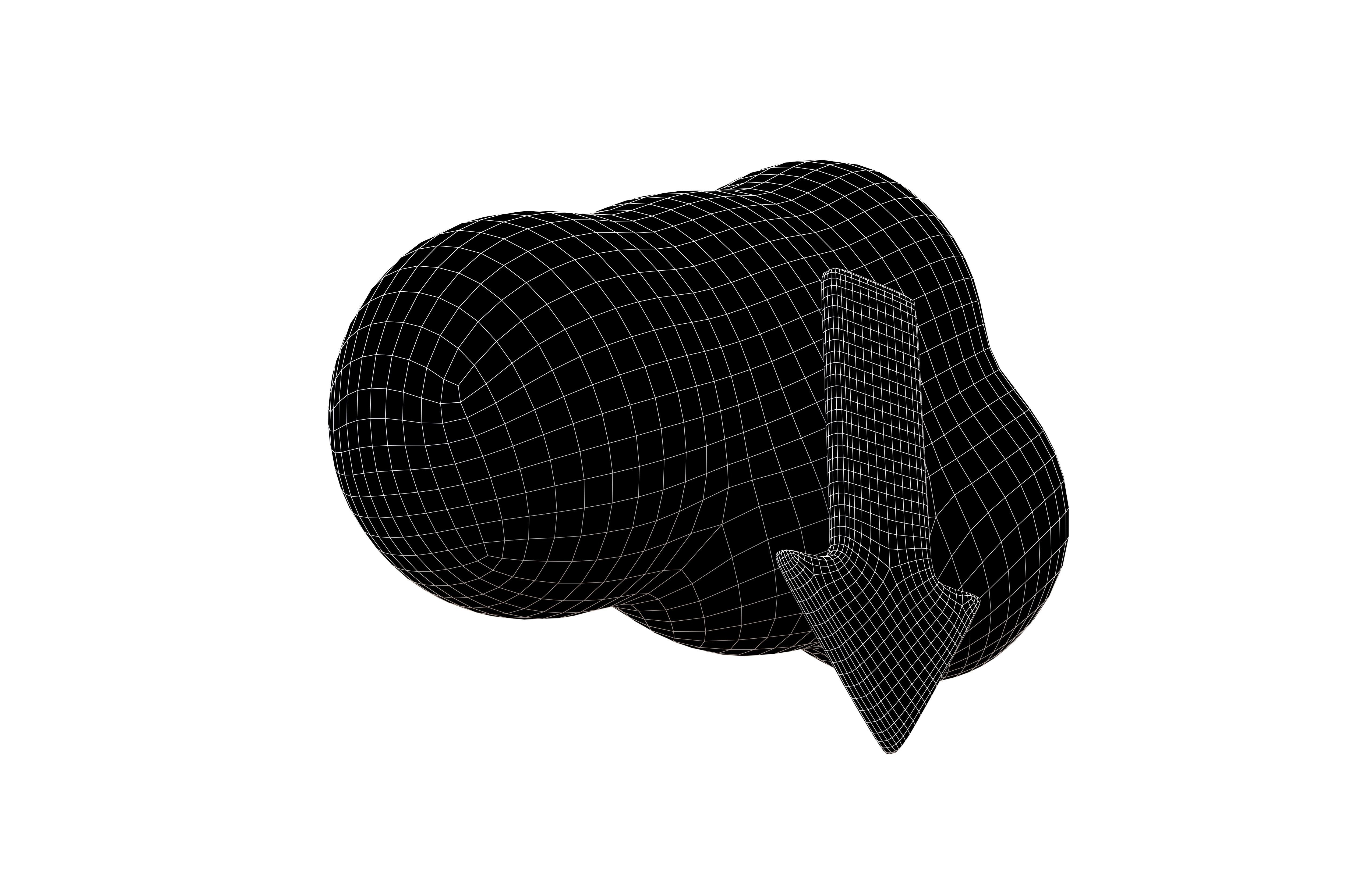 Cloud Download Icon v1 006 Low-poly 3D model_7