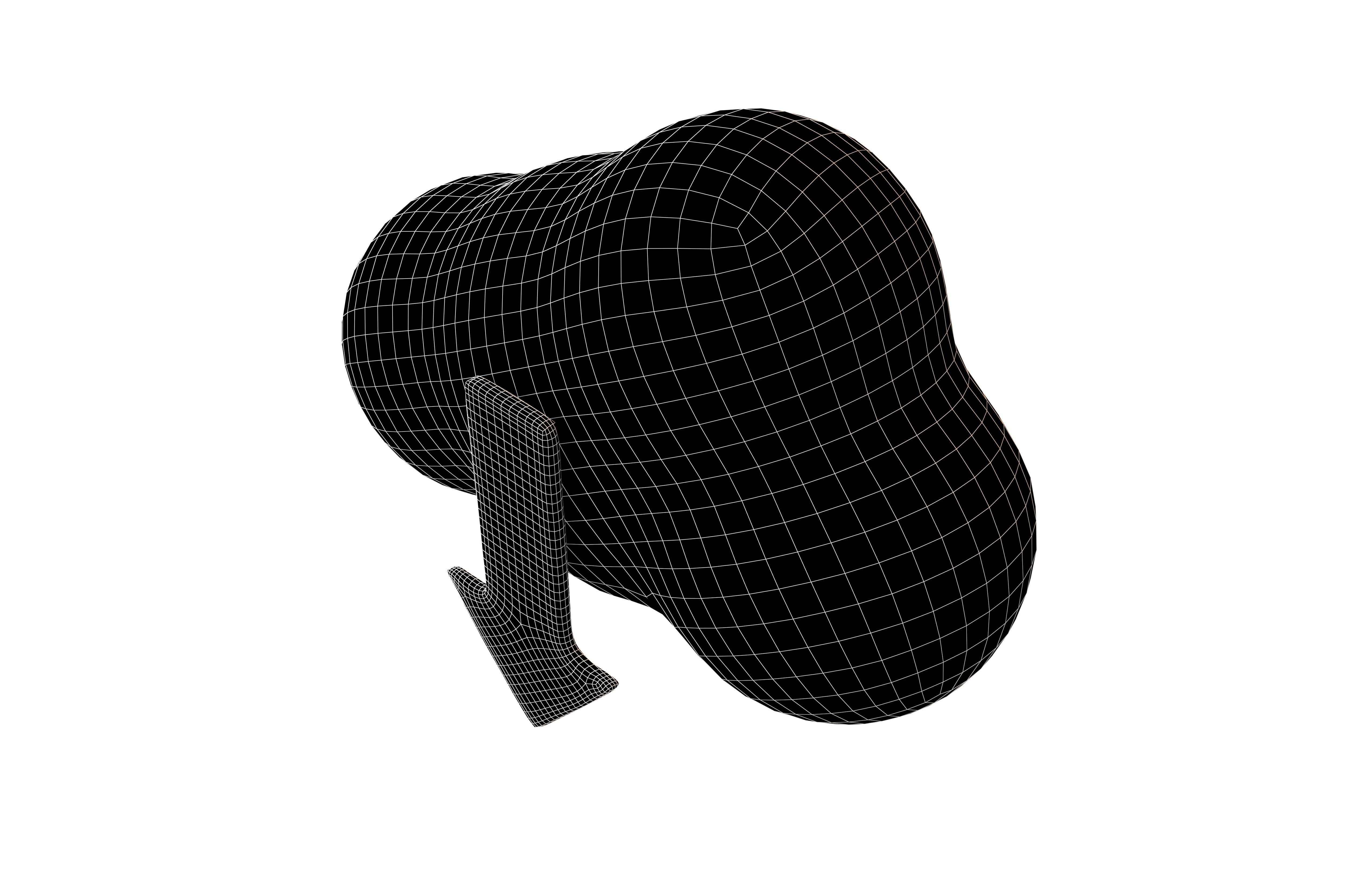 Cloud Download Icon v1 009 Low-poly 3D model_5