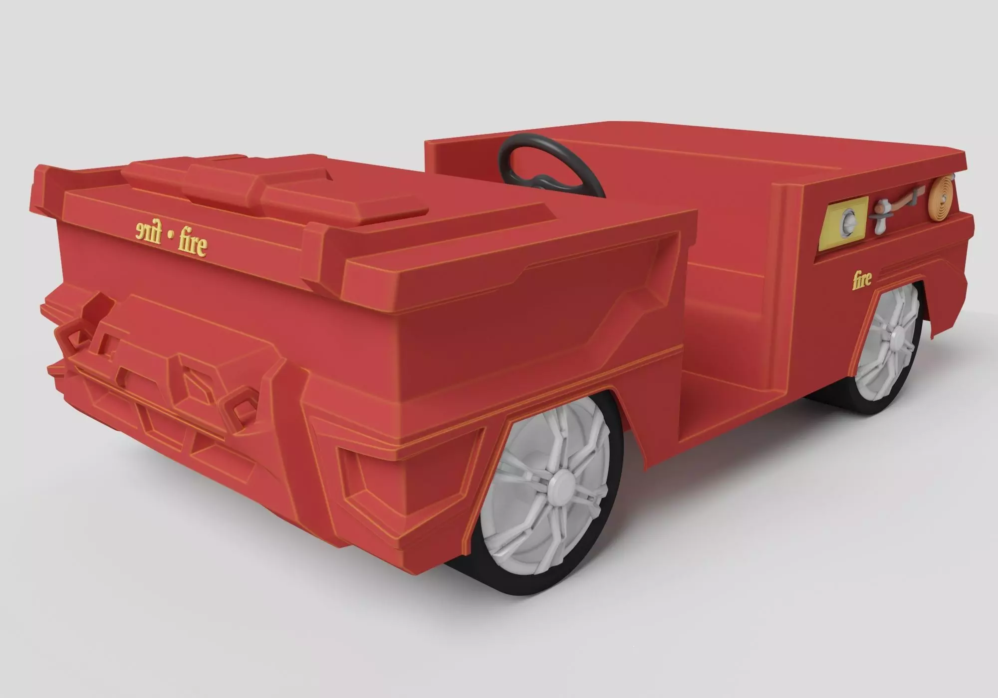 ride on car fire truck design 3D model