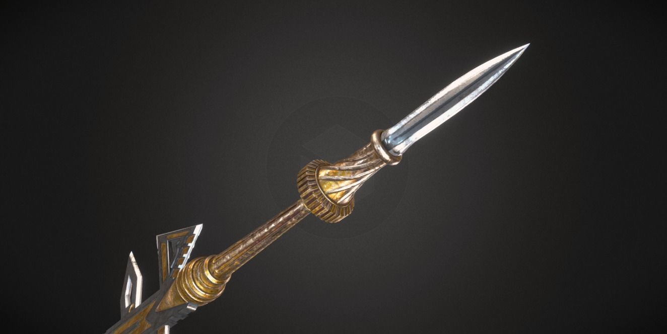Egyptian God Sword Low-poly 3D model_1