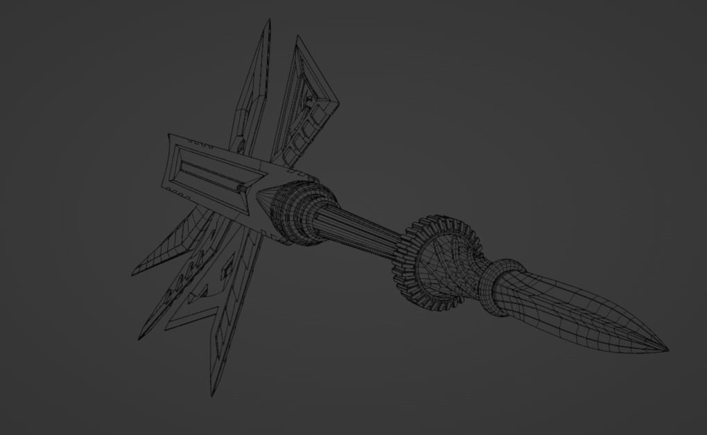 Egyptian God Sword Low-poly 3D model_4