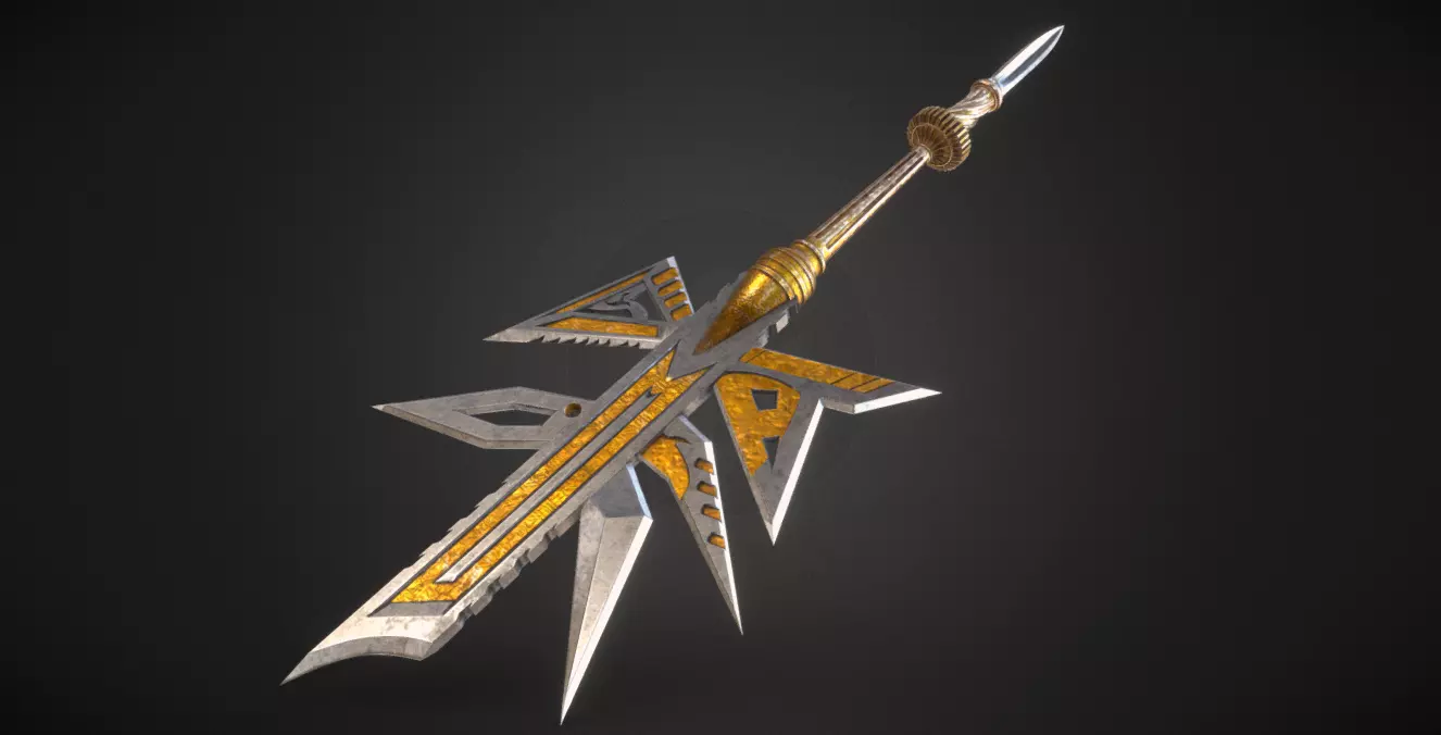 Egyptian God Sword Low-poly 3D model_0