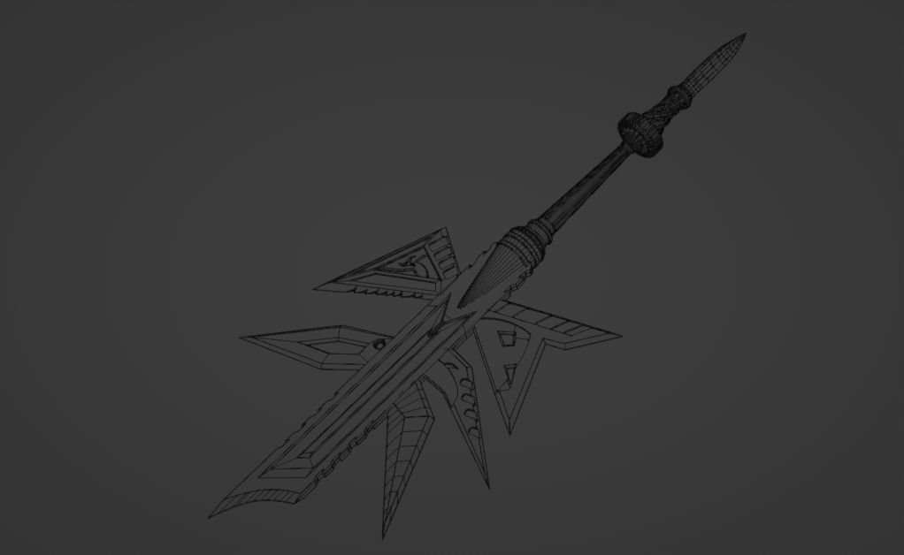 Egyptian God Sword Low-poly 3D model_3