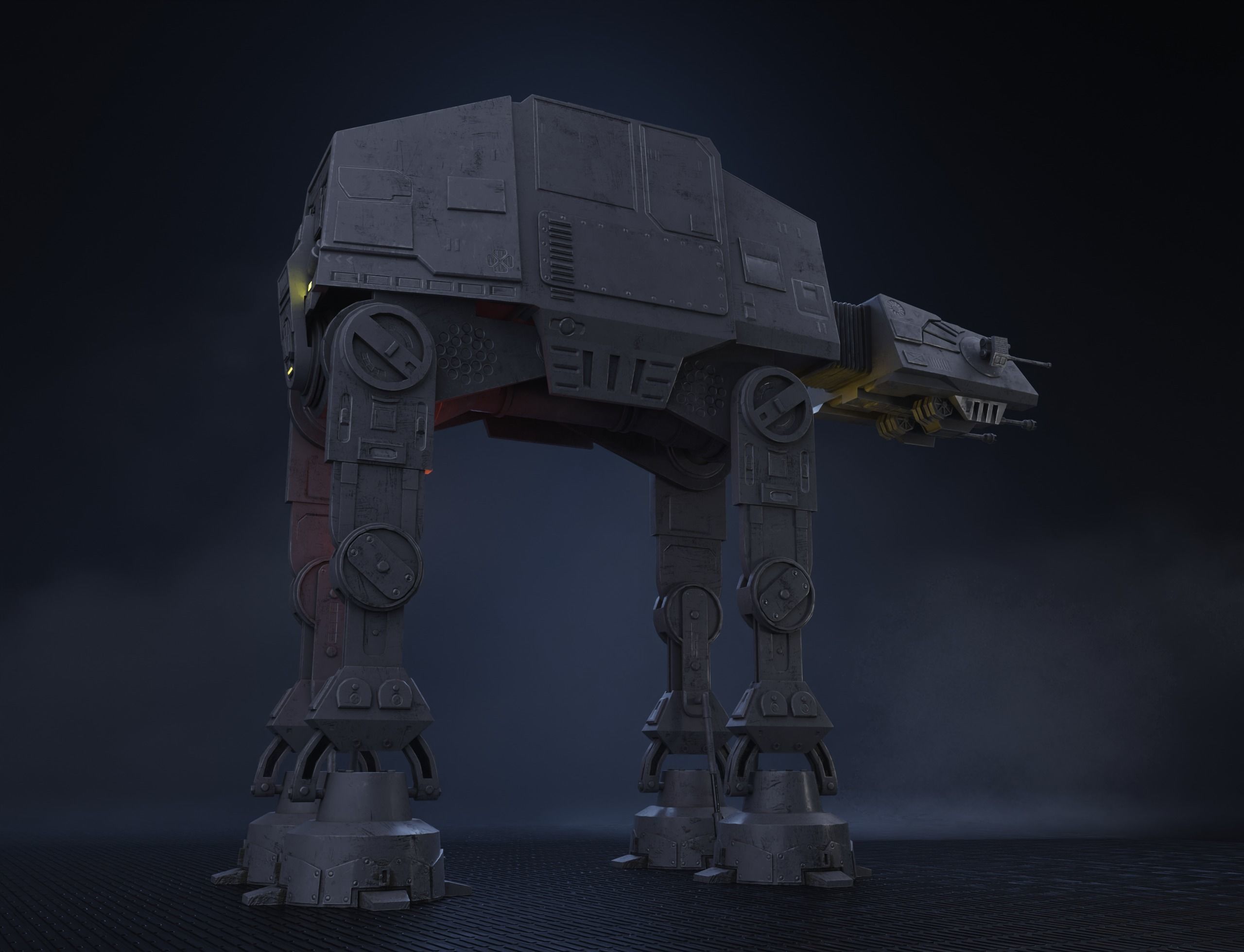 AT-AT The Galactic Armored Transport  game-ready Low-poly 3D model_3