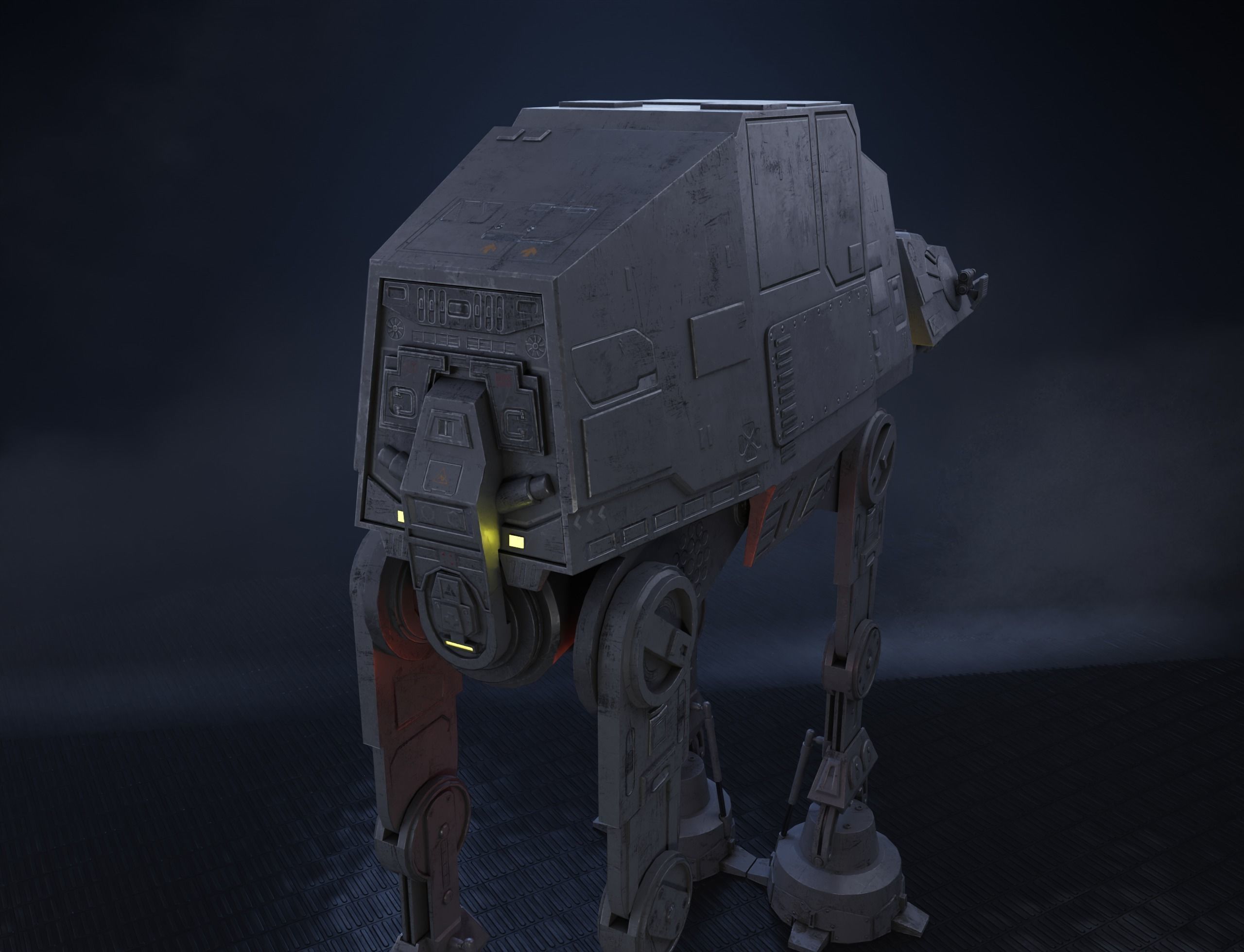 AT-AT The Galactic Armored Transport  game-ready Low-poly 3D model_5