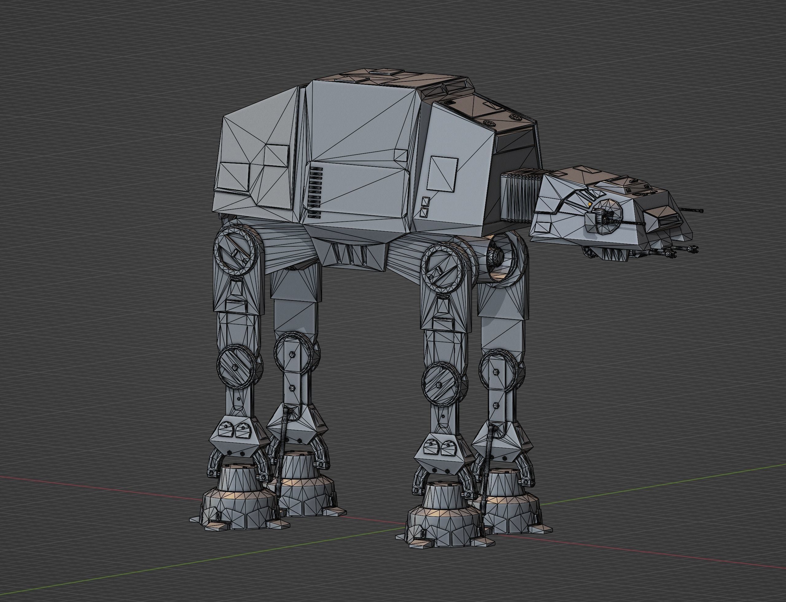 AT-AT The Galactic Armored Transport  game-ready Low-poly 3D model_8