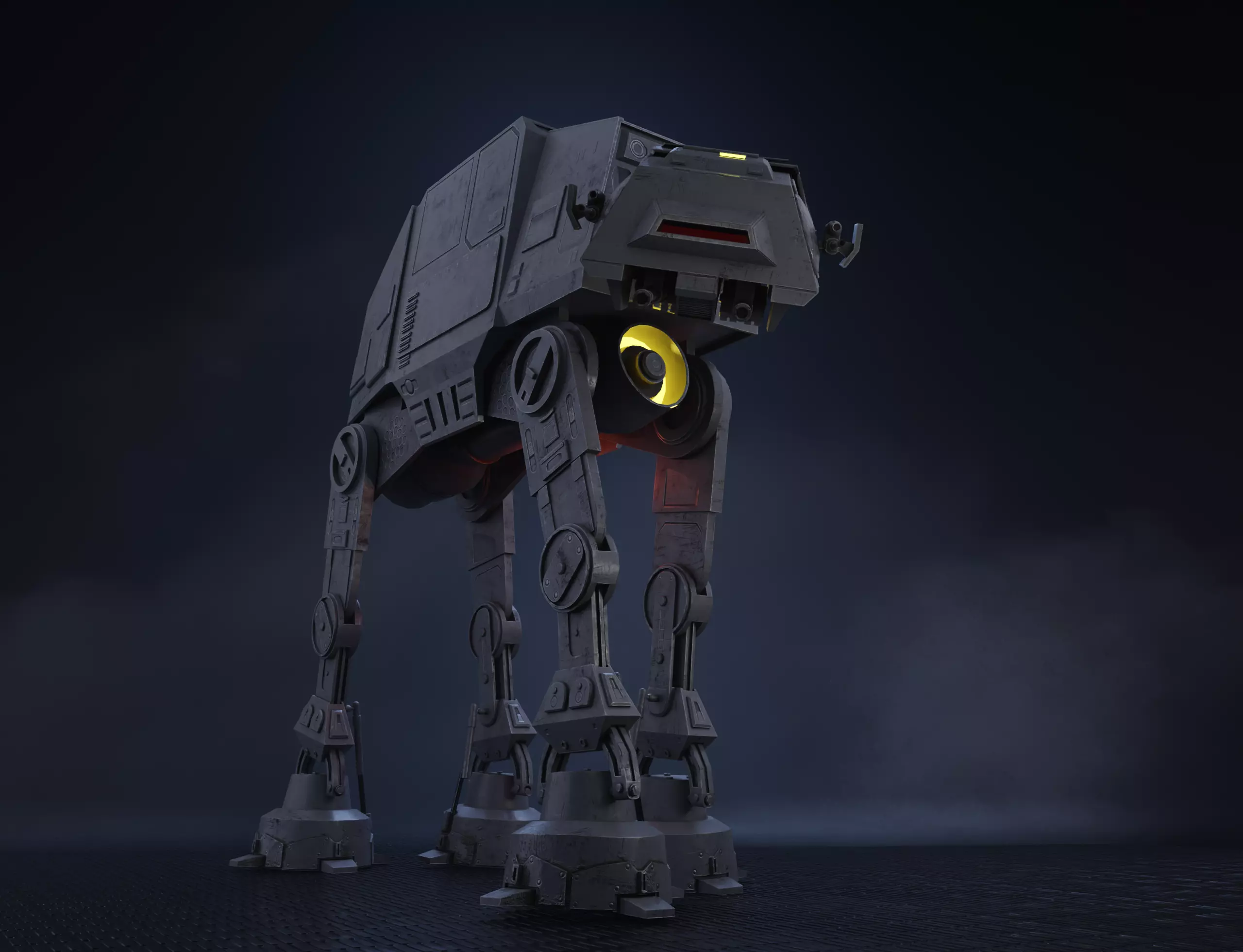 AT-AT The Galactic Armored Transport  game-ready Low-poly 3D model_0