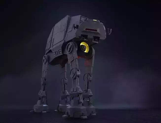 AT-AT The Galactic Armored Transport  game-ready Low-poly 3D model