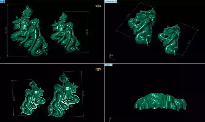 krishna radha Free 3D print model