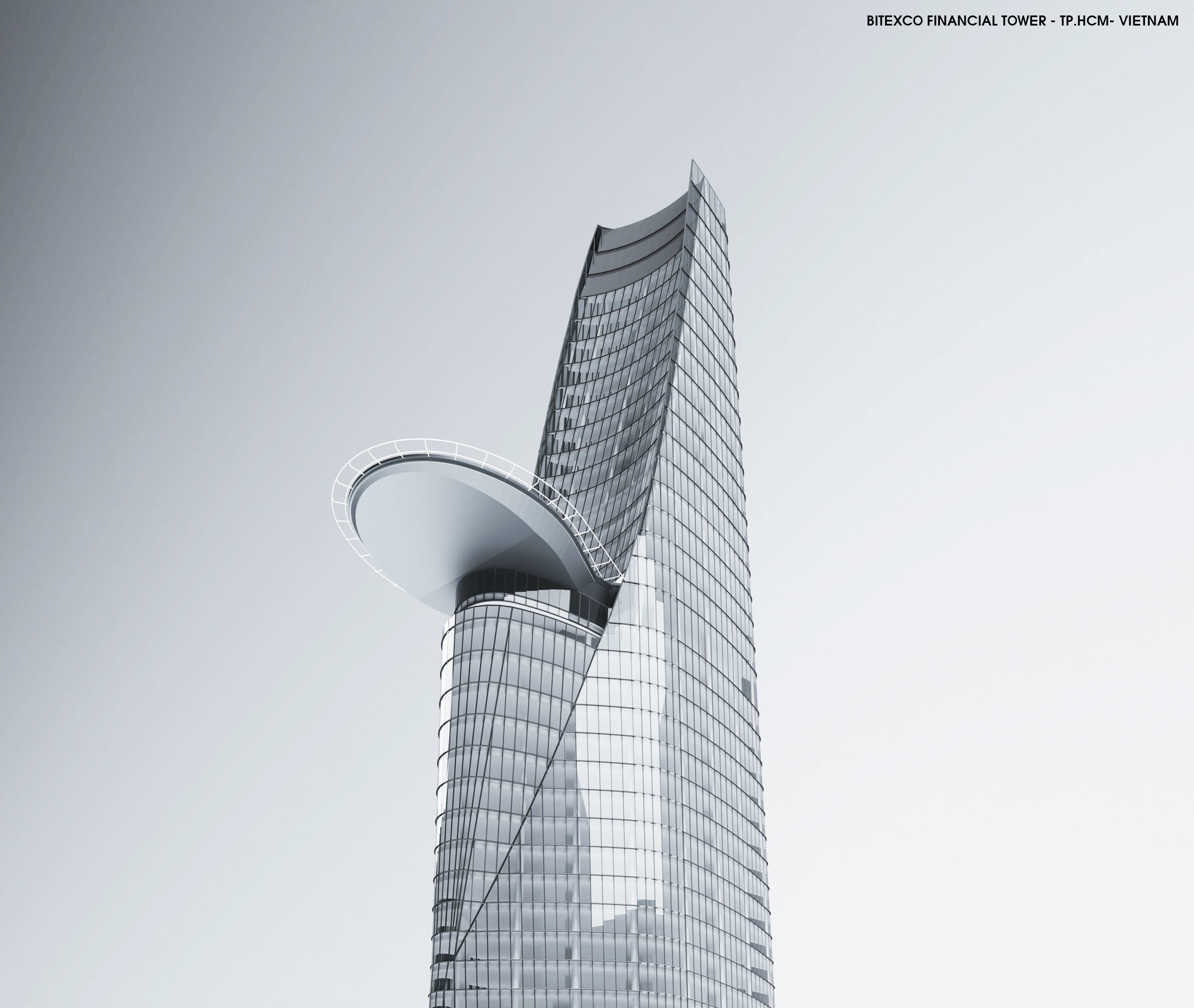 BITEXCO FINANCIAL TOWER Low-poly 3D model_3