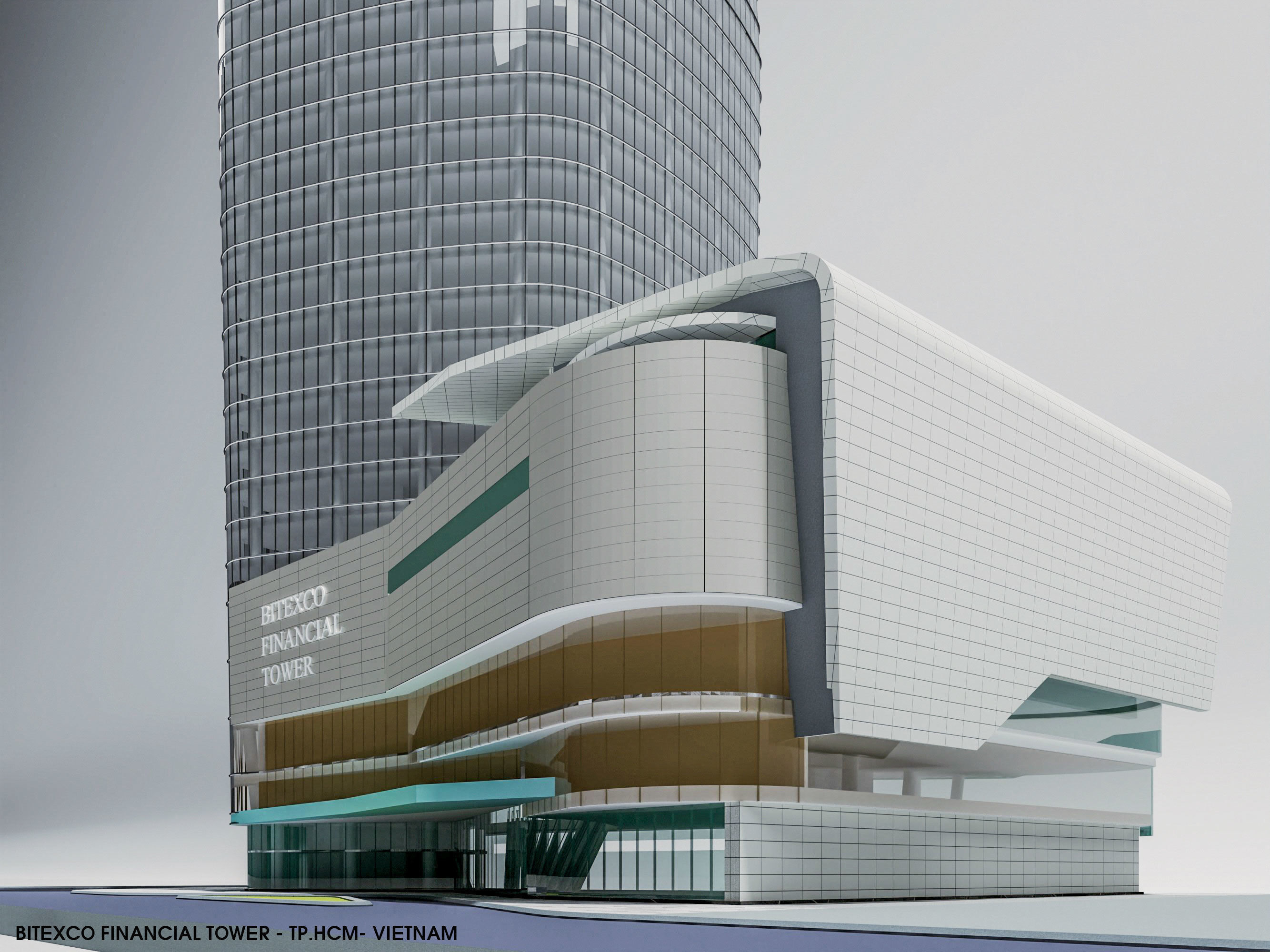 BITEXCO FINANCIAL TOWER Low-poly 3D model_1