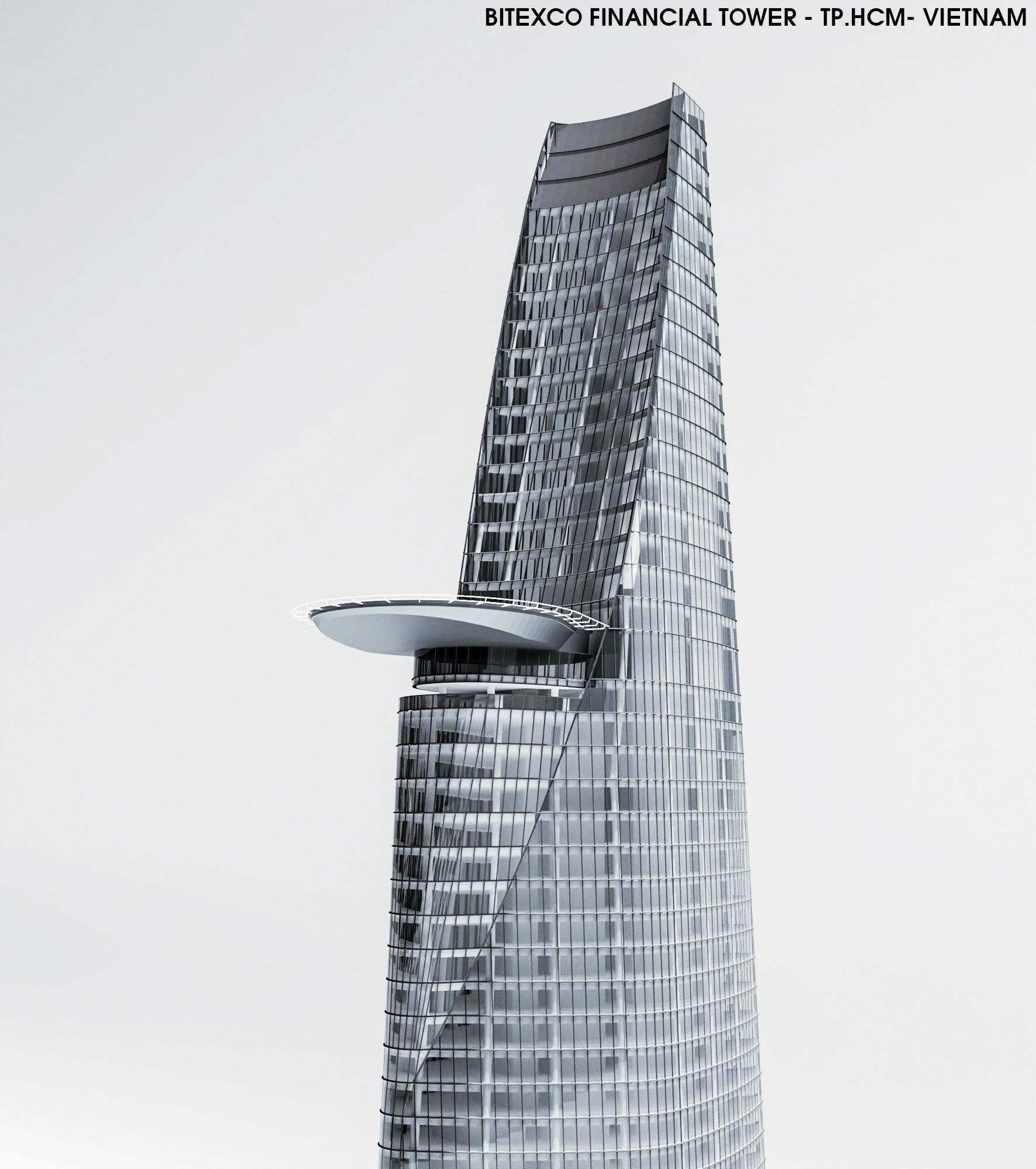 BITEXCO FINANCIAL TOWER Low-poly 3D model_5