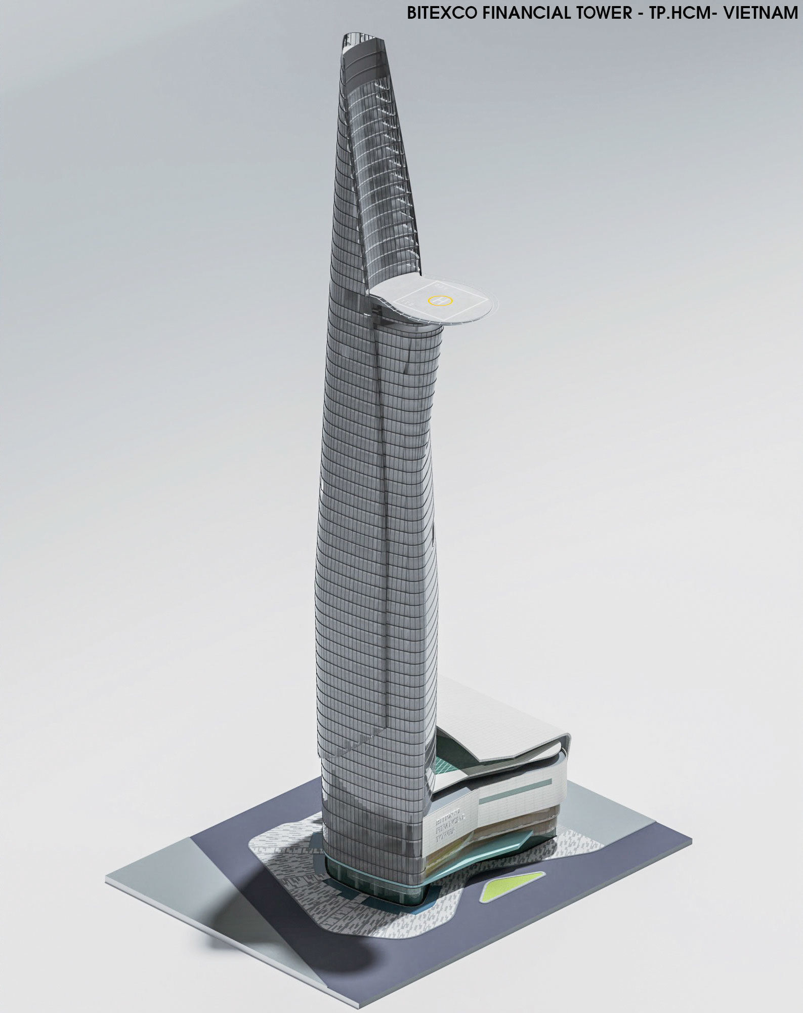 BITEXCO FINANCIAL TOWER Low-poly 3D model_13