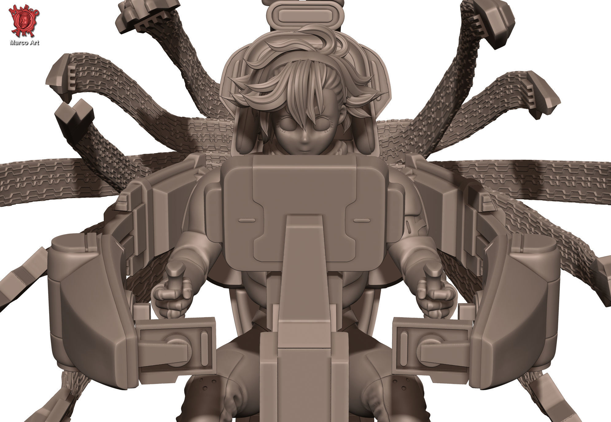 Gundam witch pilot seat 3D file 3D print model_2