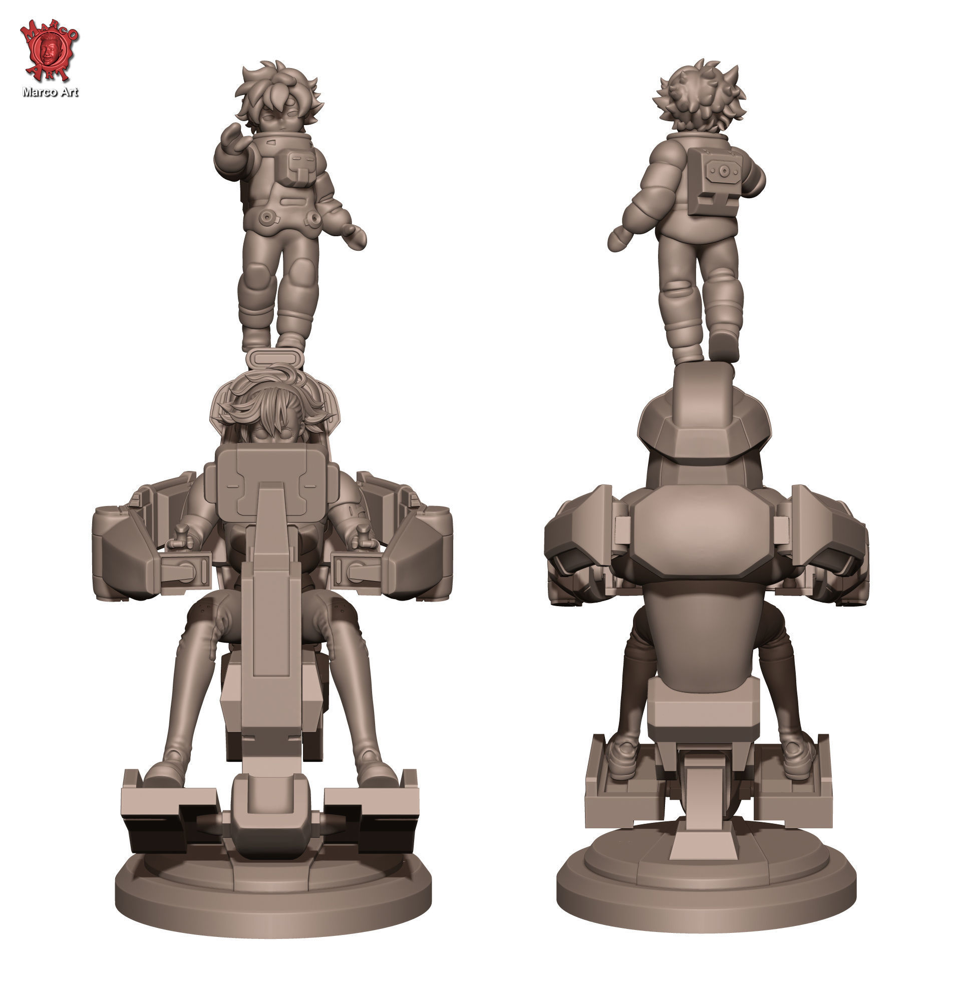 Gundam witch pilot seat 3D file 3D print model_3