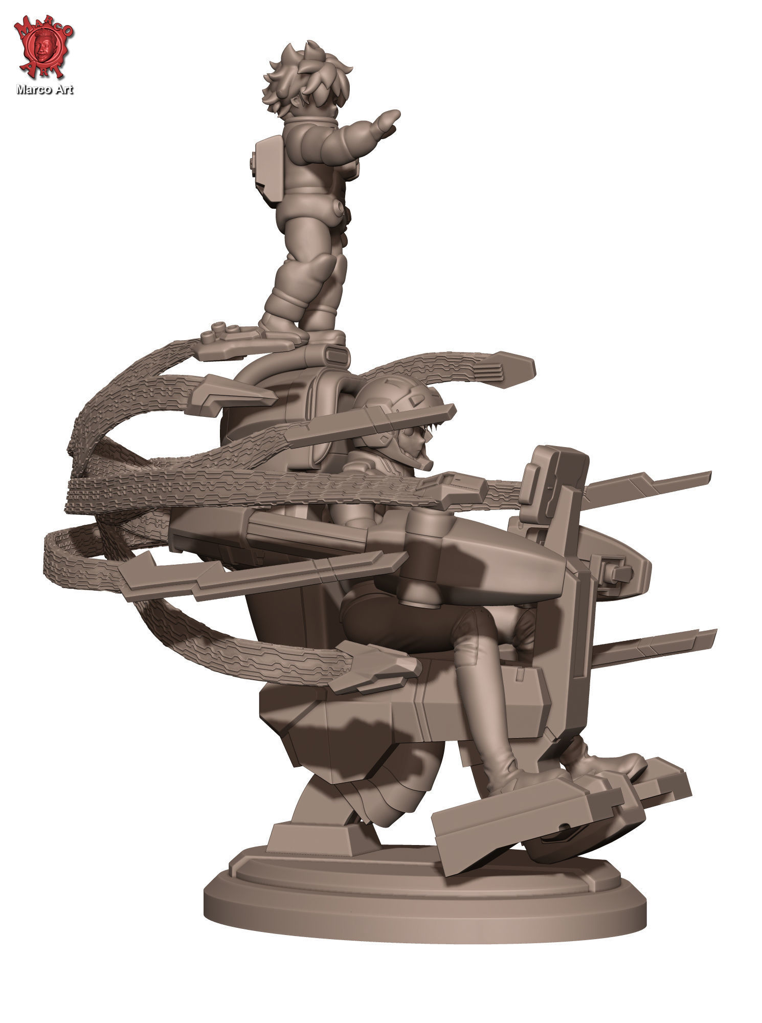 Gundam witch pilot seat 3D file 3D print model_1