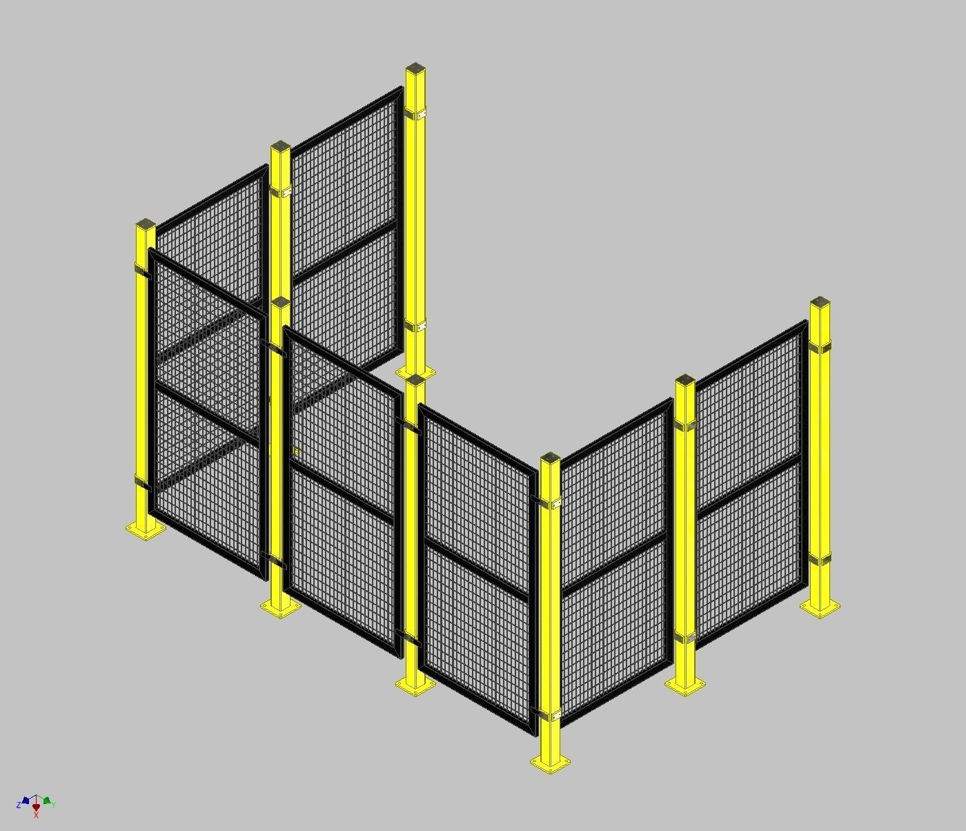 26347-SAFETY FENCE 7 UNIT 3D model_8