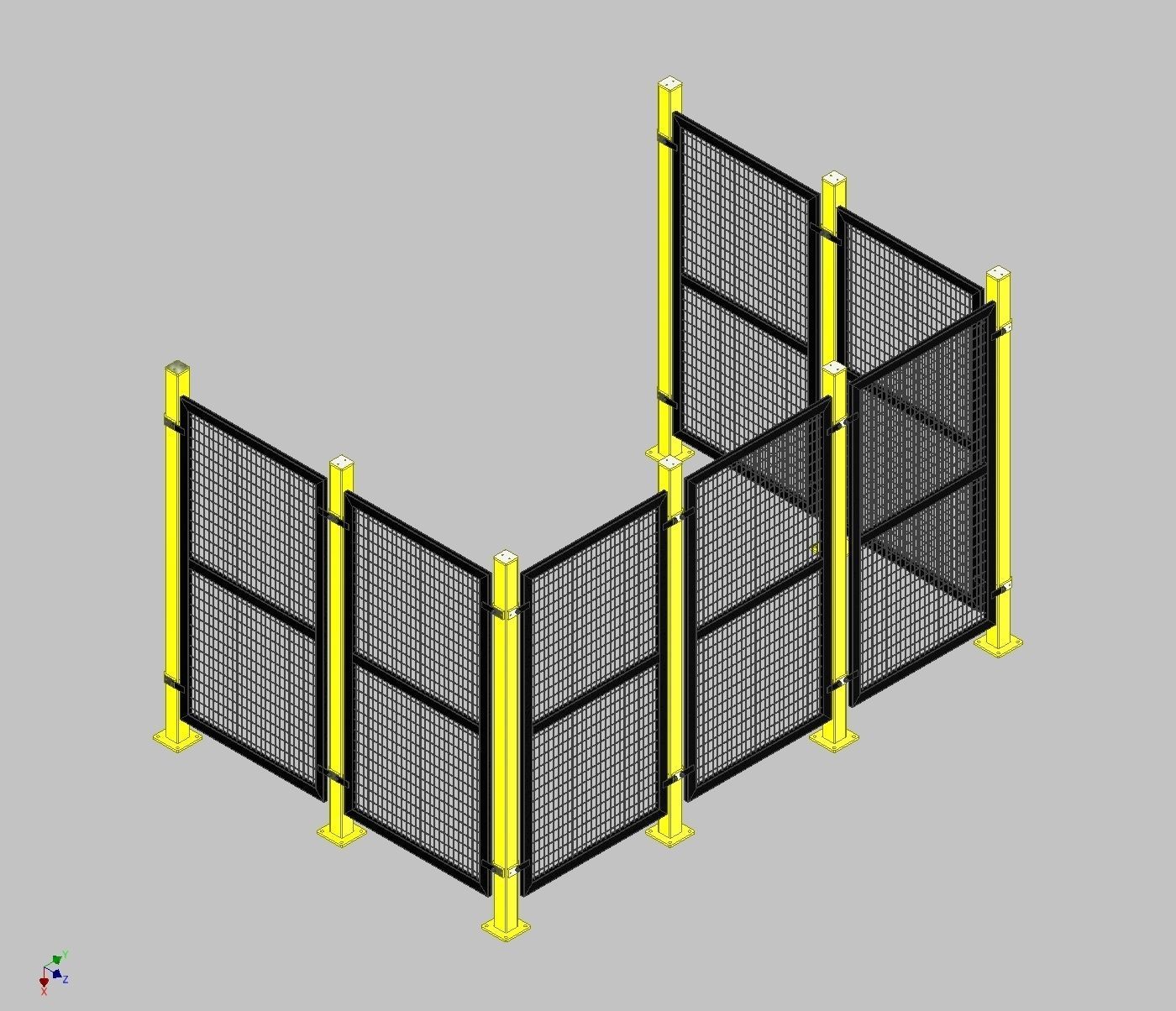 26347-SAFETY FENCE 7 UNIT 3D model_7